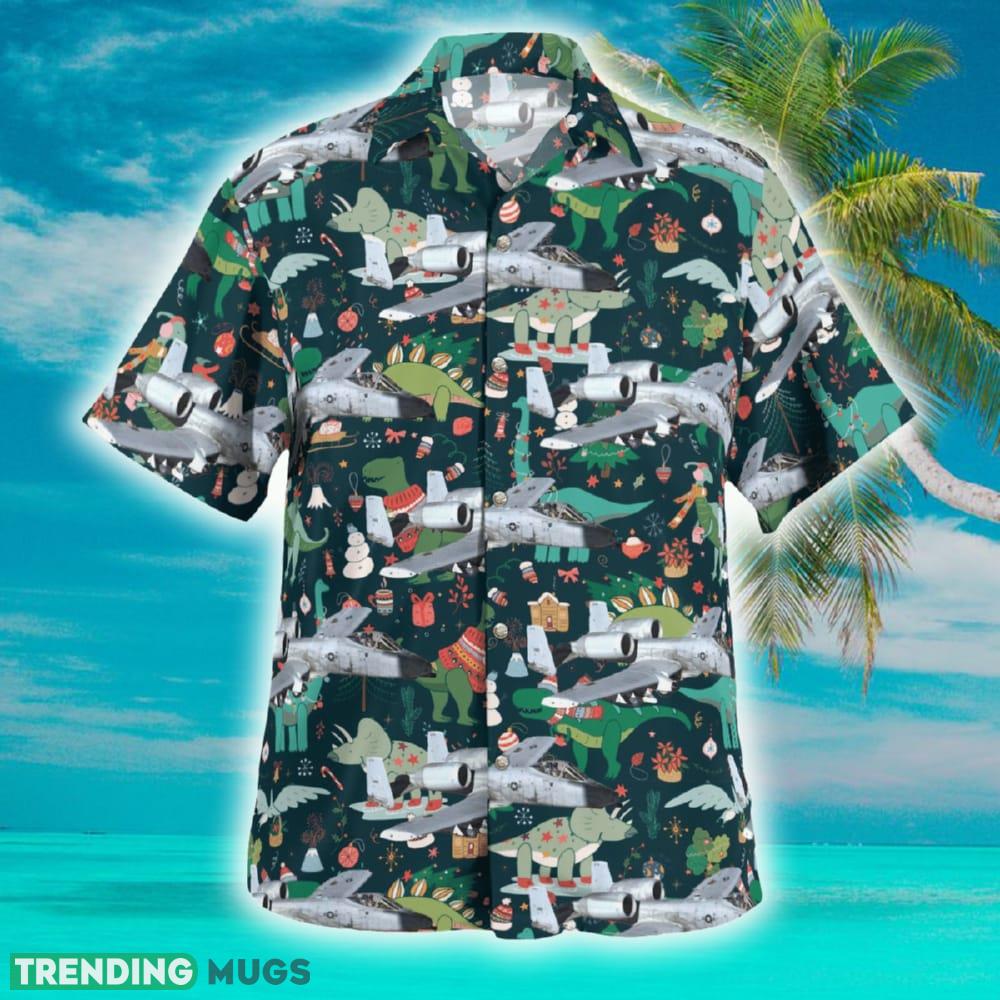 Fairchild Republic A-10 Thunderbolt II Christmas Seamless Hawaiian Shirt - Fairchild Republic A-10 Thunderbolt II Christmas Seamless Hawaiian Shirt_2 Fairchild Republic A-10 Thunderbolt II Christmas Seamless Hawaiian Shirt - Fairchild Republic A-10 Thunderbolt II Christmas Seamless Hawaiian Shirt_2