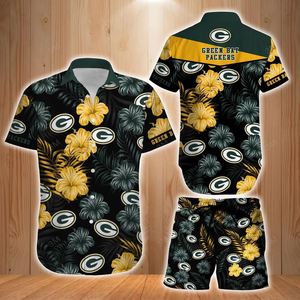 Green Bay Packers NFL Football Short Summer Beach Team Hawaiian Shirt And Short For Men Women Gift Floral Aloha Holiday - 020224-082600 Green Bay Packers NFL Football Short Summer Beach Team Hawaiian Shirt And Short For Men Women Gift Floral Aloha Holiday - 020224-082600
