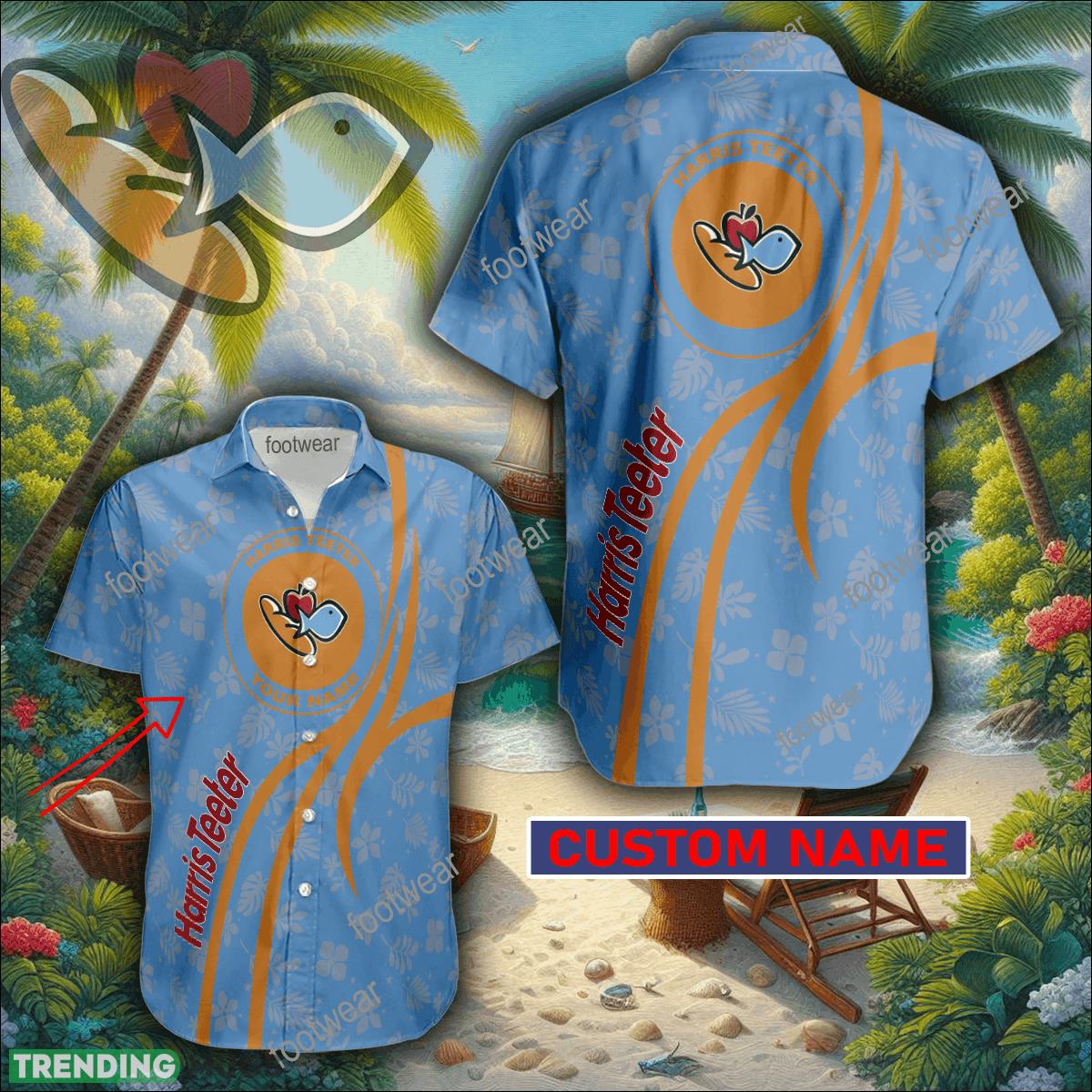 Harris Teeter 3D Hawaiian Shirt Logo Brand Custom Name Gift Beach - Harris Teeter 3D Hawaiian Shirt Logo Brand Custom Name Gift Beach