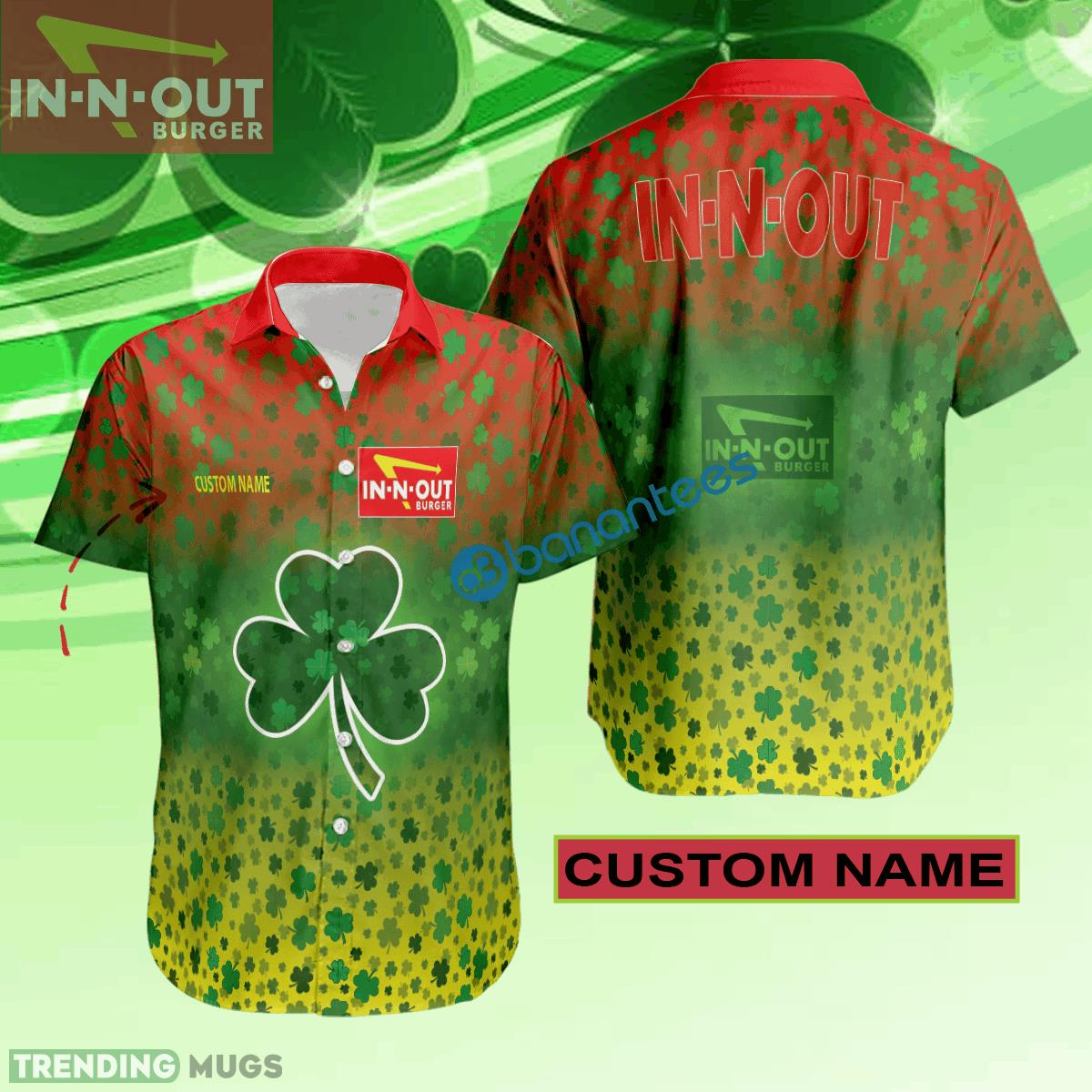 In N Out Hawaiian Shirt Logo Brand Design Patrick Day Custom Name - In N Out Hawaiian Shirt Logo Brand Design Patrick Day Custom Name