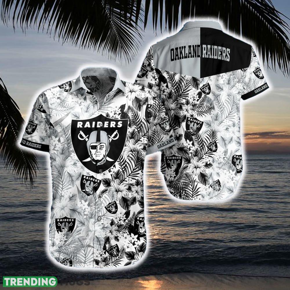 Las Vegas Raiders NFL Graphic Floral Pattern Print Hawaiian Shirt For Men Women Gift Summer Beach Team Holiday - Las Vegas Raiders NFL Graphic Floral Pattern Print Hawaiian Shirt For Men Women Gift Summer Beach Team Holiday