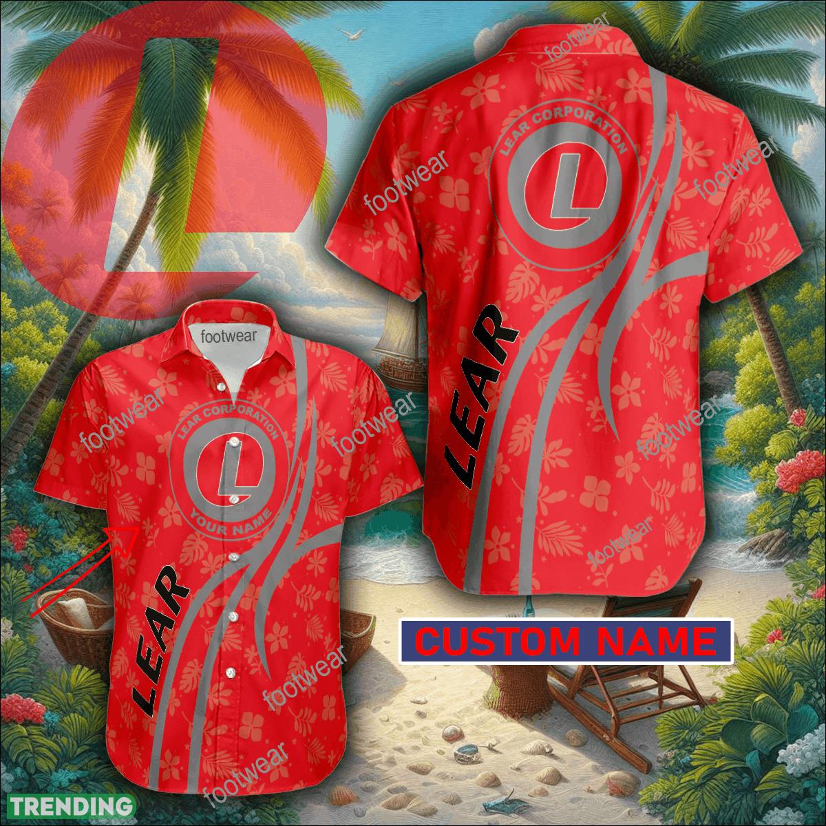 Lear Corporation 3D Hawaiian Shirt Logo Brand Custom Name Gift Beach - Lear Corporation 3D Hawaiian Shirt Logo Brand Custom Name Gift Beach