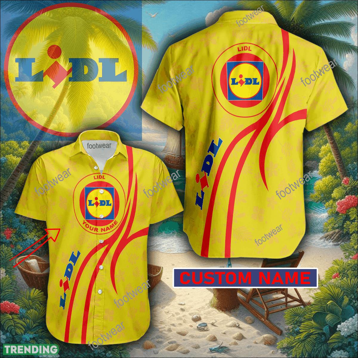 Lidl 3D Hawaiian Shirt Logo Brand Custom Name Gift Beach - Lidl 3D Hawaiian Shirt Logo Brand Custom Name Gift Beach