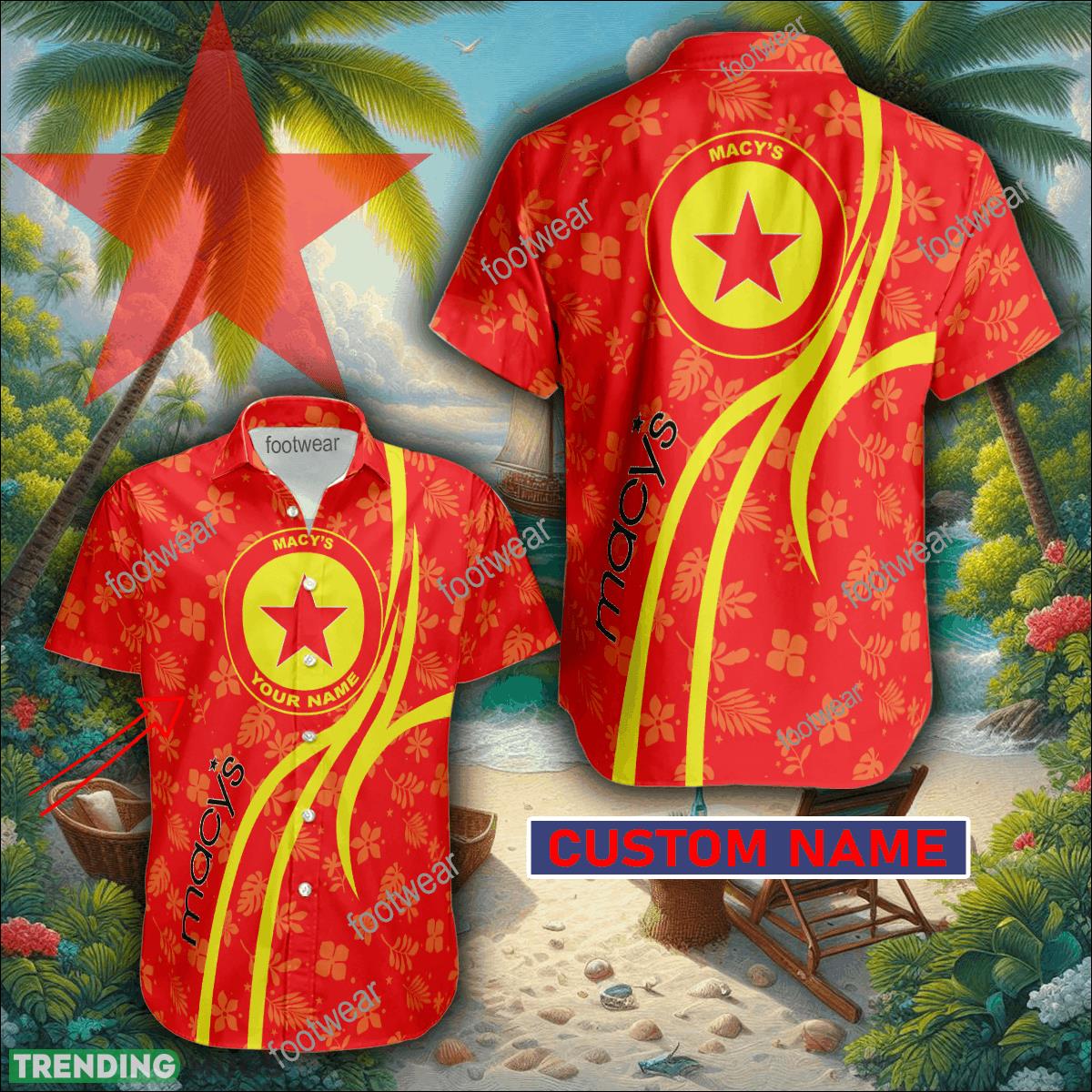 Macy's 3D Hawaiian Shirt Logo Brand Custom Name Gift Beach Hawaiian Shirt Macy's 3D Hawaiian Shirt Logo Brand Custom Name Gift Beach - Macy's 3D Hawaiian Shirt Logo Brand Custom Name Gift Beach