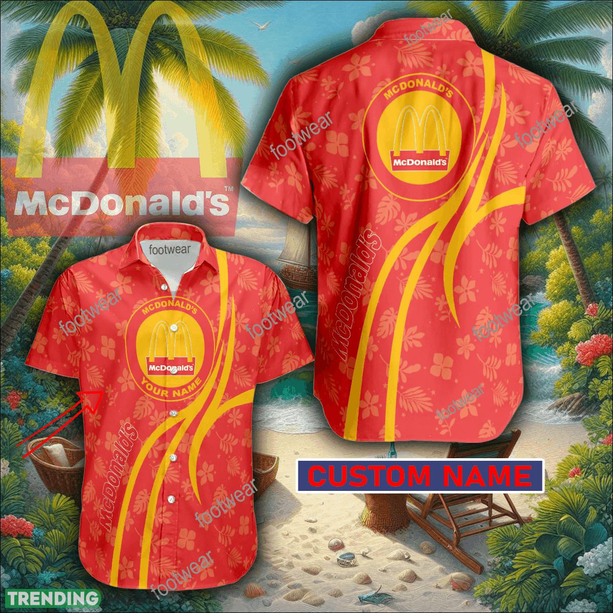 Mcdonald's 3D Hawaiian Shirt Logo Brand Custom Name Gift Beach Hawaiian Shirt Mcdonald's 3D Hawaiian Shirt Logo Brand Custom Name Gift Beach - Mcdonald's 3D Hawaiian Shirt Logo Brand Custom Name Gift Beach