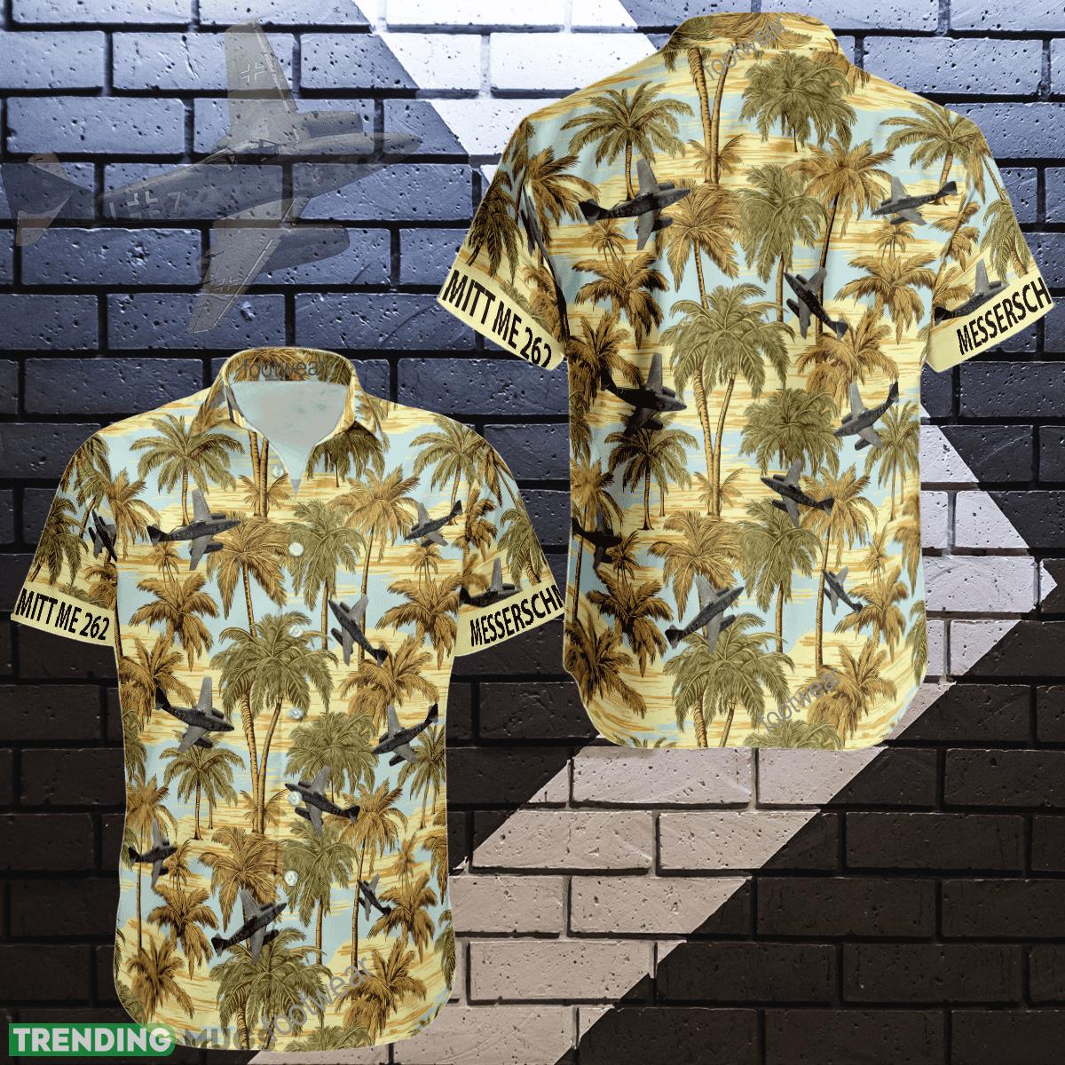 Messerschmitt Me 262 Palm Tree Islands Hawaiian Shirt Aircaft Gift Summer - Messerschmitt Me 262 Palm Tree Islands Hawaiian Shirt Aircaft Gift Summer