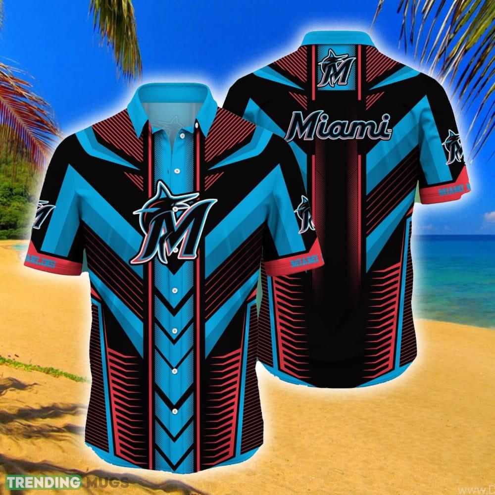 Miami Marlins MLB Hibiscus 3D Hawaiian Shirt For Men Women - Miami Marlins MLB Hibiscus 3D Hawaiian Shirt For Men Women