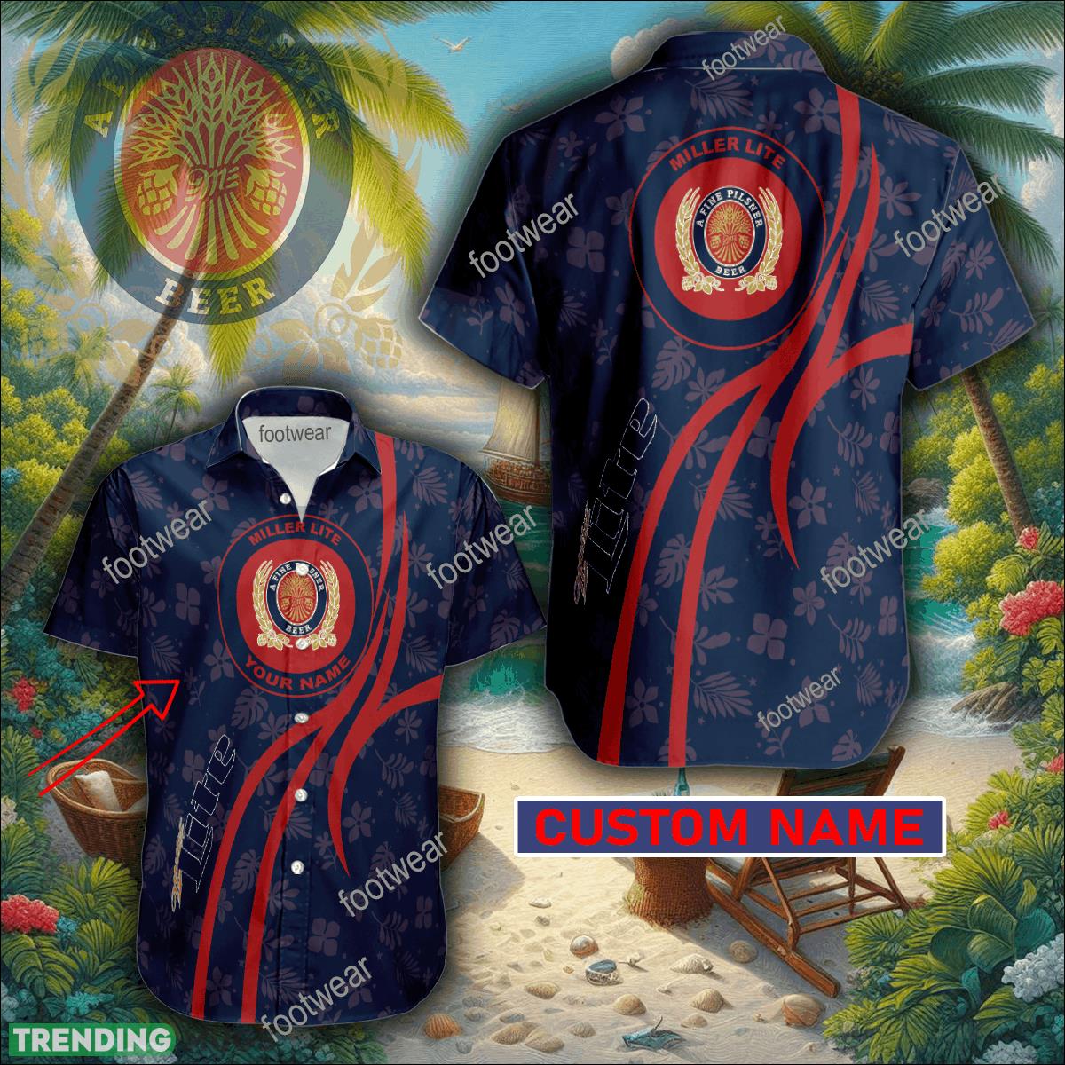 Miller Lite 3D Hawaiian Shirt Logo Brand Custom Name Gift Beach - Miller Lite 3D Hawaiian Shirt Logo Brand Custom Name Gift Beach Miller Lite 3D Hawaiian Shirt Logo Brand Custom Name Gift Beach - Miller Lite 3D Hawaiian Shirt Logo Brand Custom Name Gift Beach