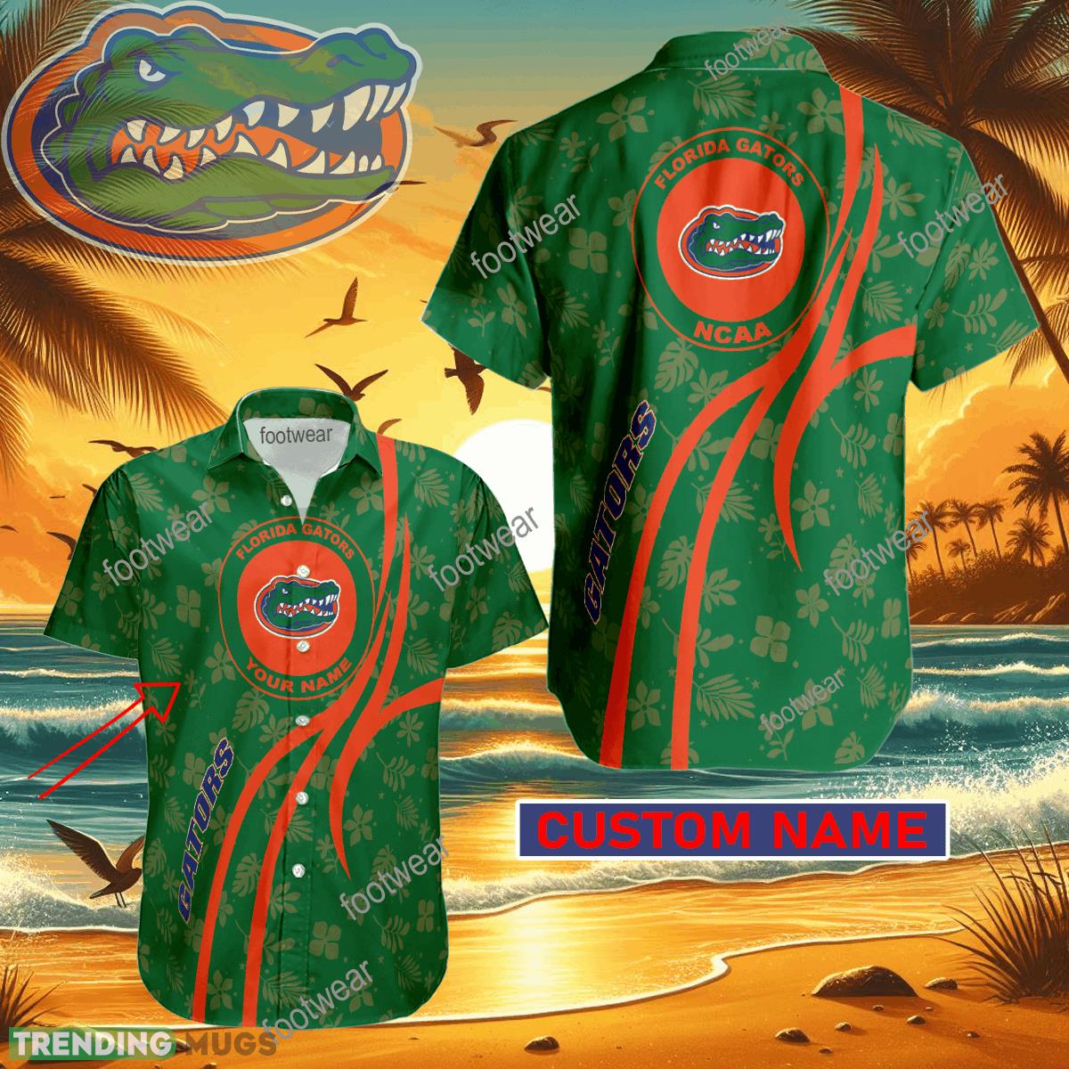 NCAA Florida Gators Hawaiian Shirt Design Gift Fans Summer Holidays Custom Name - NCAA Florida Gators Hawaiian Shirt Design Gift Fans Summer Holidays Custom Name