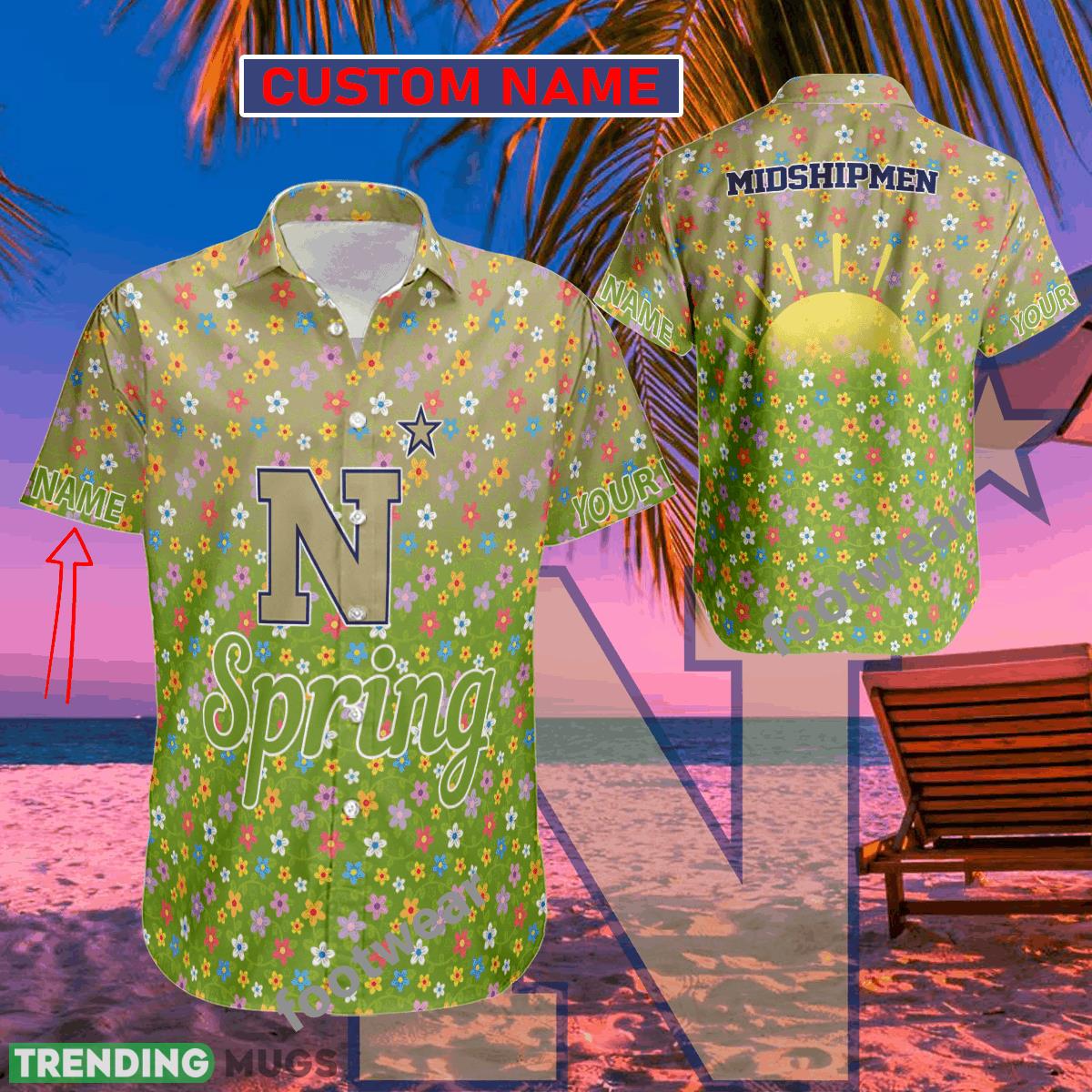NCAA Navy Midshipmen Hawaiian Shirt Spring Trending Summer Custom Name For Fans Gift - NCAA Navy Midshipmen Hawaiian Shirt Spring Trending Summer Custom Name For Fans Gift