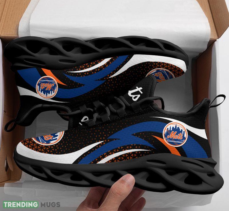 New York Mets Triangle Abstract Pattern Max Soul Shoes Statement Sport Sneakers Max Soul New York Mets Triangle Abstract Pattern Max Soul Shoes Statement Sport Sneakers Max Soul