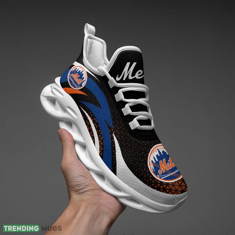 New York Mets Triangle Abstract Pattern Max Soul Shoes Statement Sport Sneakers Max Soul New York Mets Triangle Abstract Pattern Max Soul Shoes Statement Sport Sneakers Max Soul