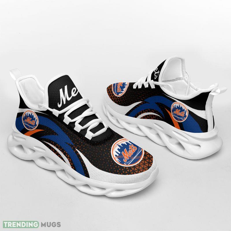 New York Mets Triangle Abstract Pattern Max Soul Shoes Statement Sport Sneakers Max Soul New York Mets Triangle Abstract Pattern Max Soul Shoes Statement Sport Sneakers Max Soul