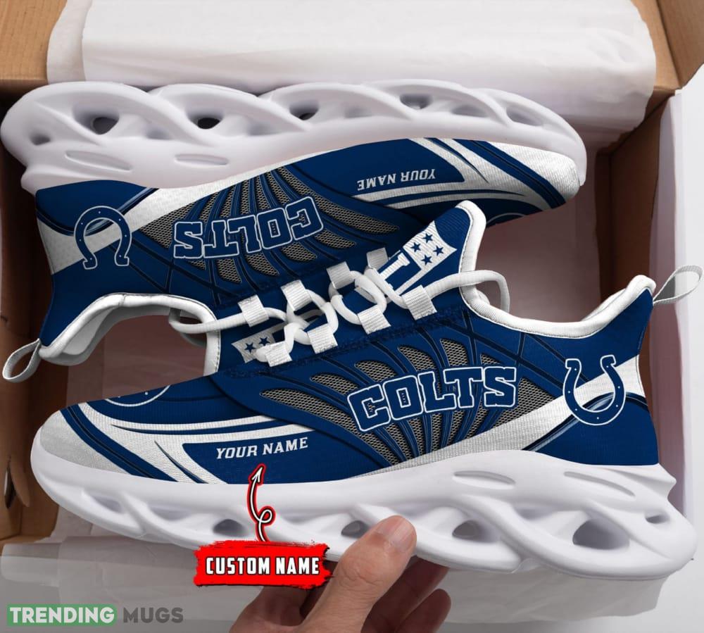 NFL Indianapolis Colts Custom Name Max Soul Shoes Full Print For Men Women Sports Sneakers - NFL Indianapolis Colts Custom Max Soul Shoes_1 NFL Indianapolis Colts Custom Name Max Soul Shoes Full Print For Men Women Sports Sneakers - NFL Indianapolis Colts Custom Max Soul Shoes_1