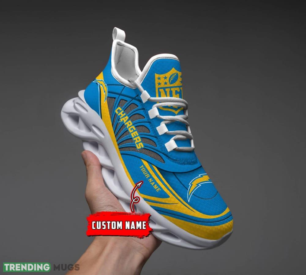 NFL Los Angeles Chargers Custom Name Max Soul Shoes Full Print For Men Women Sports Sneakers Max Soul NFL Los Angeles Chargers Custom Name Max Soul Shoes Full Print For Men Women Sports Sneakers Max Soul