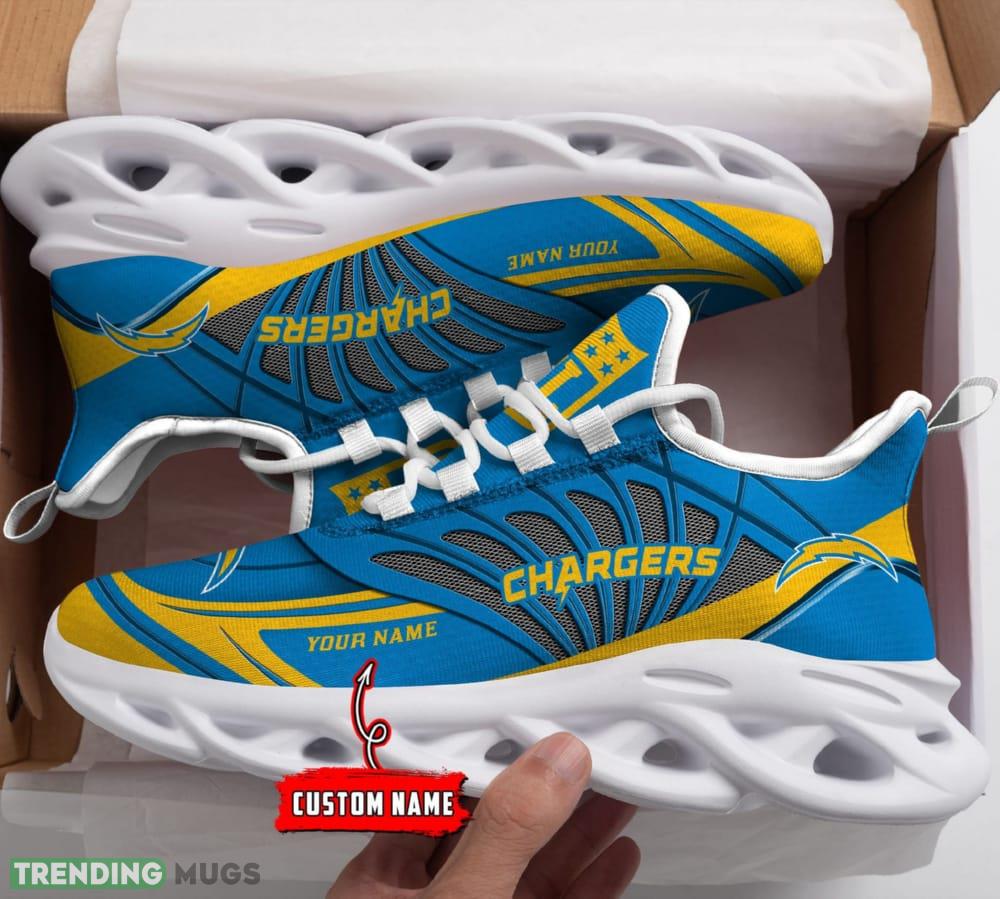 NFL Los Angeles Chargers Custom Name Max Soul Shoes Full Print For Men Women Sports Sneakers - NFL Los Angeles Chargers Custom Max Soul Shoes_1 NFL Los Angeles Chargers Custom Name Max Soul Shoes Full Print For Men Women Sports Sneakers - NFL Los Angeles Chargers Custom Max Soul Shoes_1