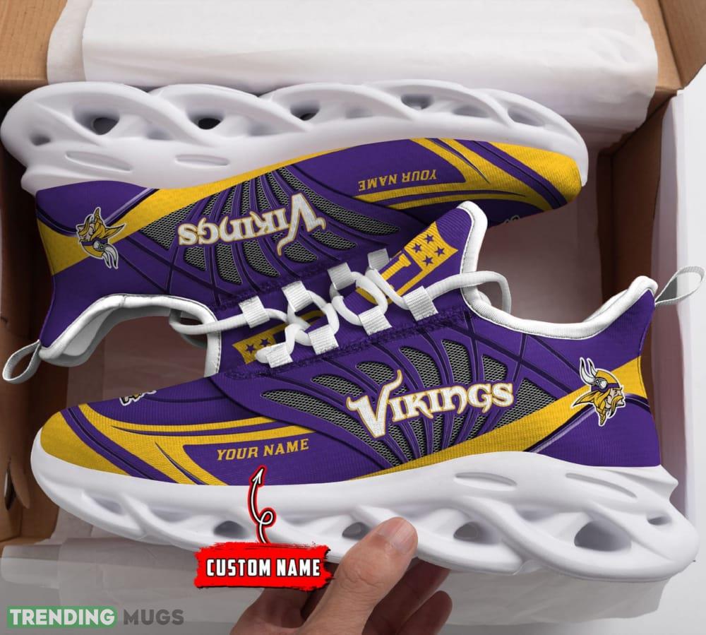 NFL Minnesota Vikings Custom Name Max Soul Shoes Full Print For Men Women Sports Sneakers - NFL Minnesota Vikings Custom Max Soul Shoes_1 NFL Minnesota Vikings Custom Name Max Soul Shoes Full Print For Men Women Sports Sneakers - NFL Minnesota Vikings Custom Max Soul Shoes_1