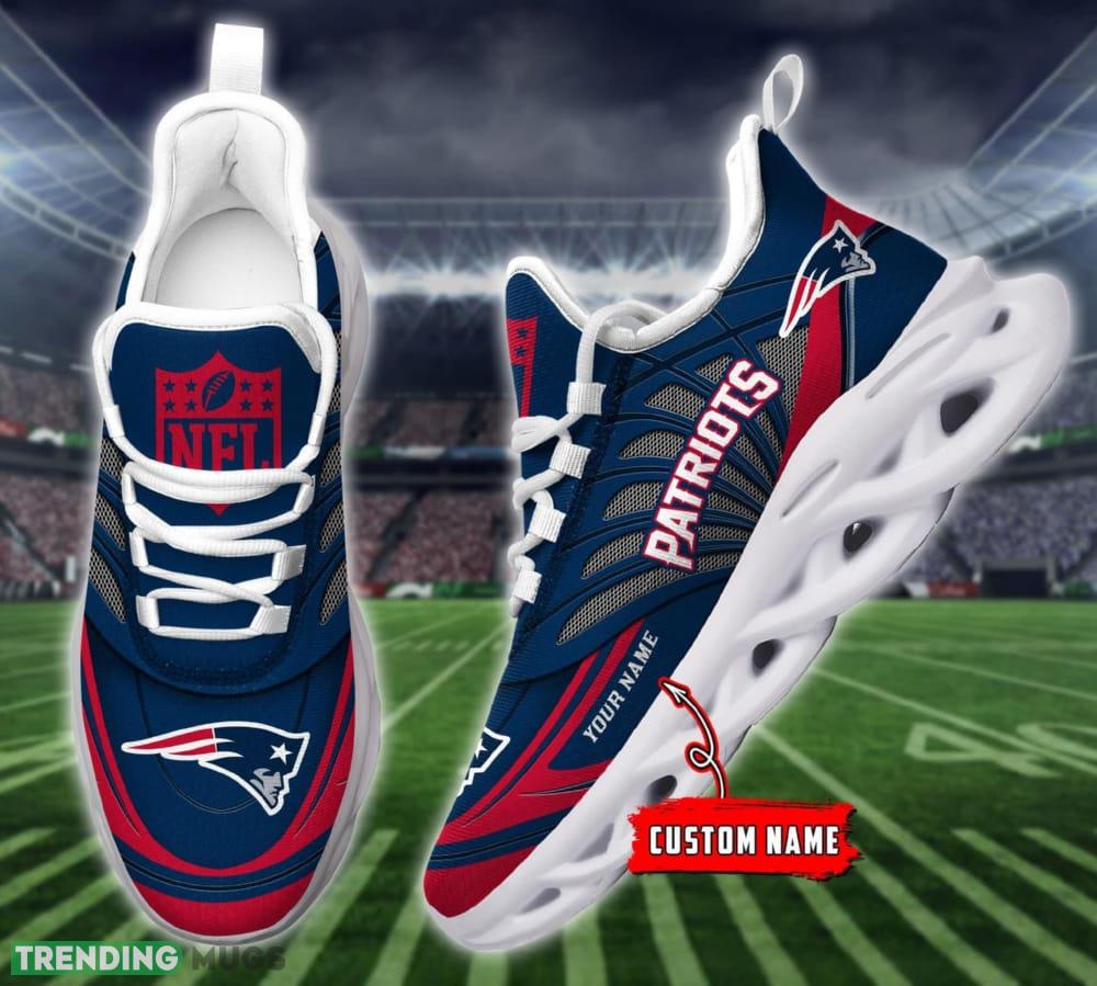 NFL New England Patriots Custom Name Max Soul Shoes Full Print For Men Women Sports Sneakers Max Soul NFL New England Patriots Custom Name Max Soul Shoes Full Print For Men Women Sports Sneakers Max Soul