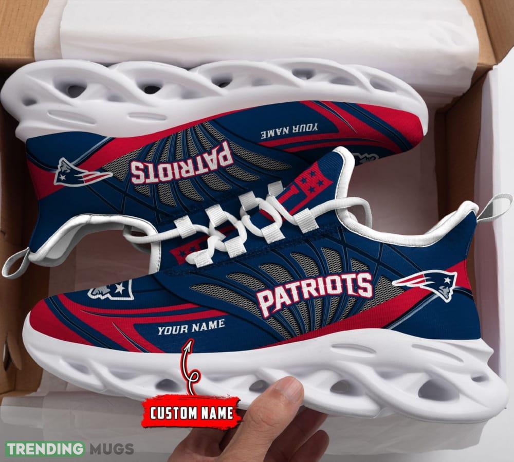 NFL New England Patriots Custom Name Max Soul Shoes Full Print For Men Women Sports Sneakers - NFL New England Patriots Custom Max Soul Shoes_1 NFL New England Patriots Custom Name Max Soul Shoes Full Print For Men Women Sports Sneakers - NFL New England Patriots Custom Max Soul Shoes_1