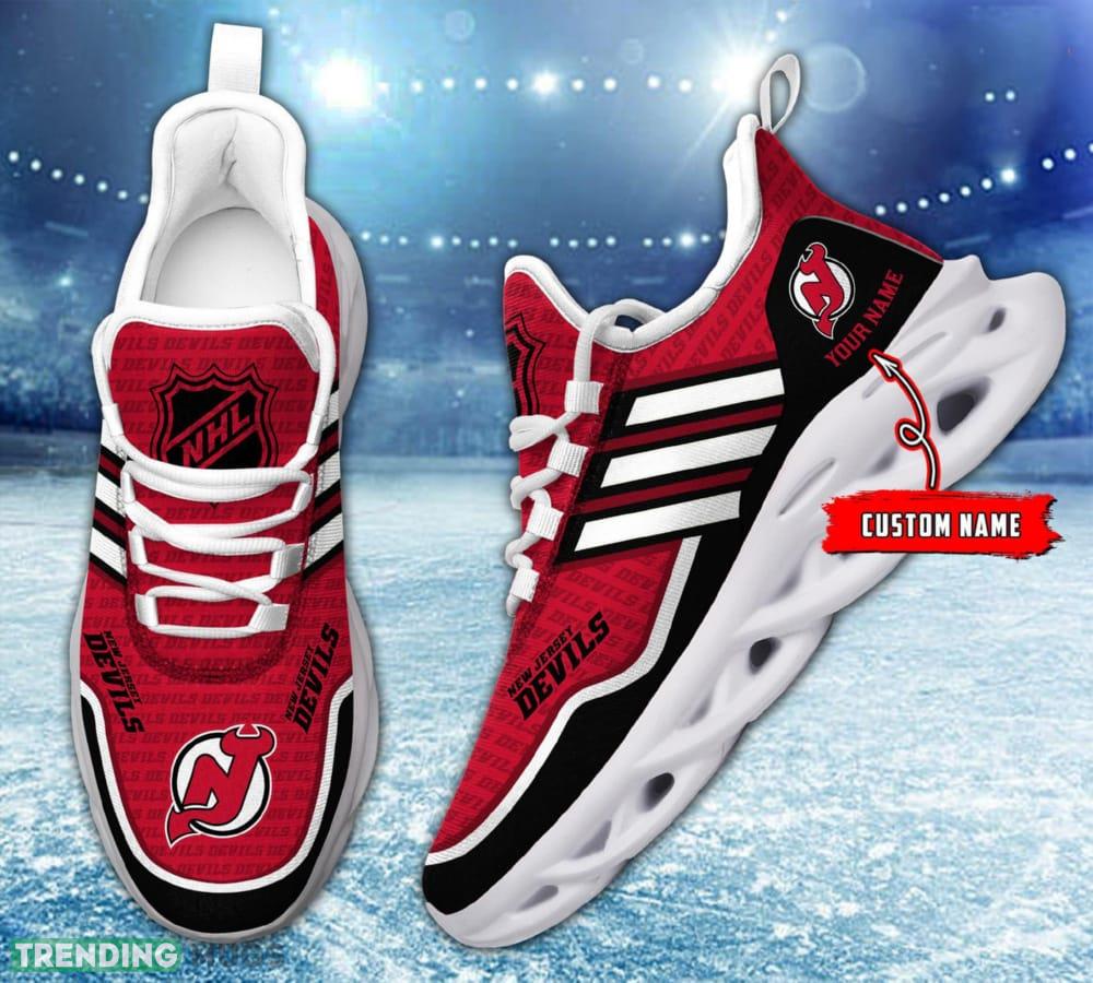NHL New Jersey Devils Custom Name Max Soul Shoes Full Print For Men Women Sports Sneakers Max Soul NHL New Jersey Devils Custom Name Max Soul Shoes Full Print For Men Women Sports Sneakers Max Soul
