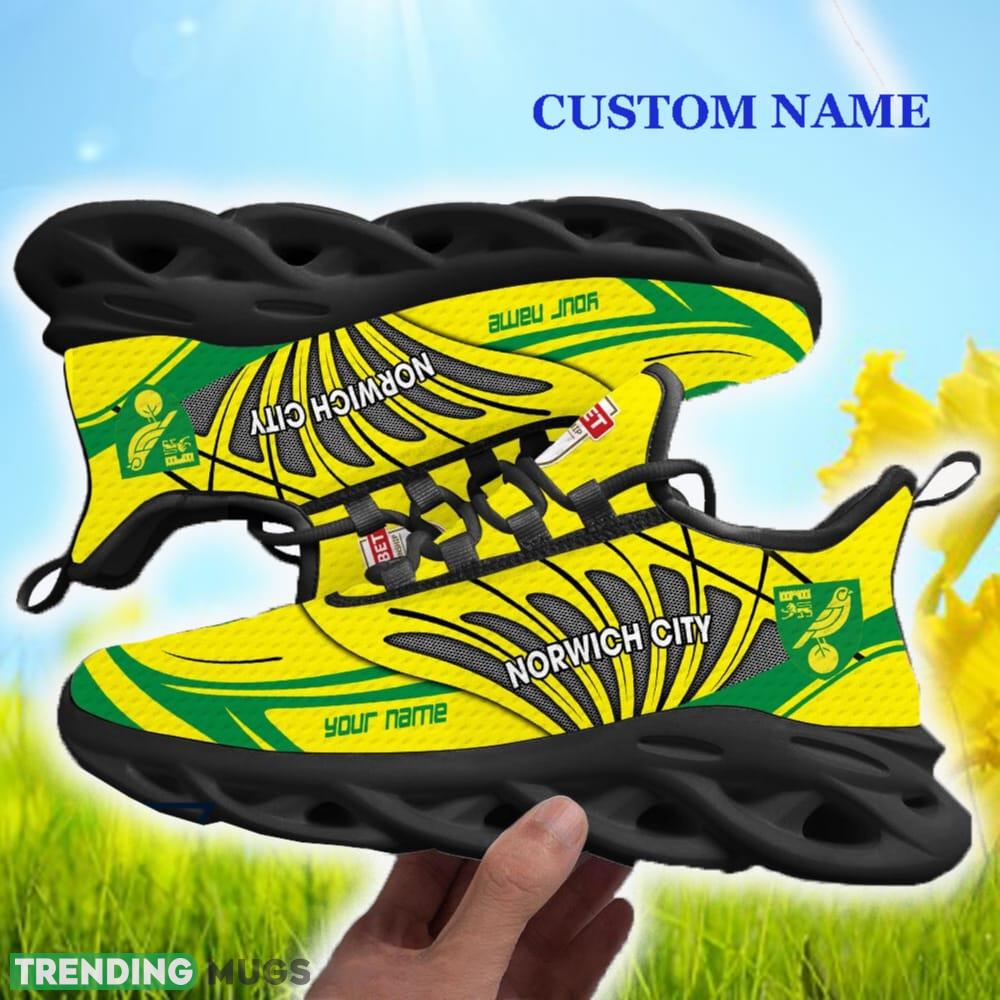 Norwich City Custom Name Max Soul Shoes For Men And Women Gift New Trending Sneakers Max Soul Norwich City Custom Name Max Soul Shoes For Men And Women Gift New Trending Sneakers Max Soul