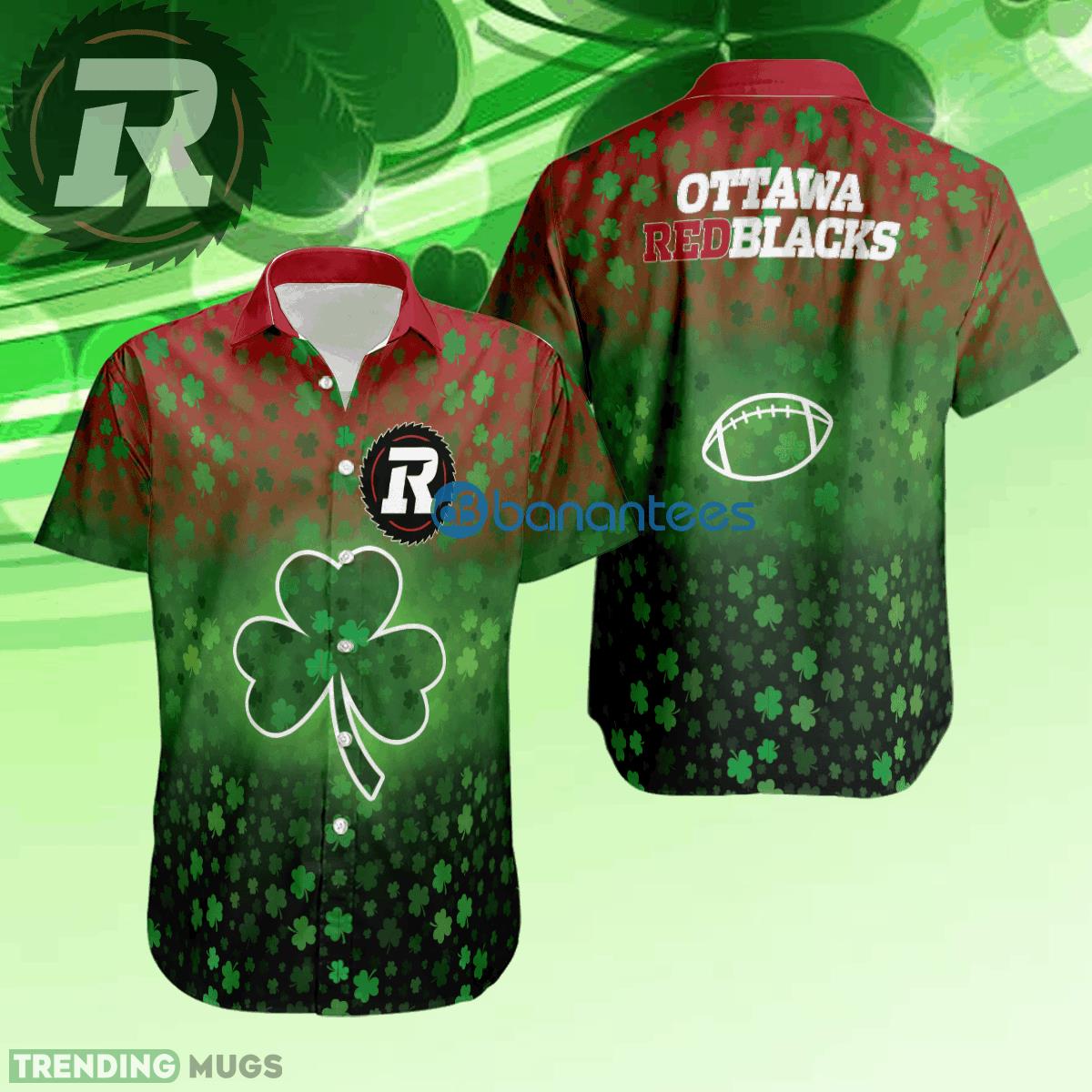 Ottawa RedBlacks Luau 3D Hawaiian Shirt Gift For Fans Patrick Day - Ottawa RedBlacks Luau 3D Hawaiian Shirt Gift For Fans Patrick Day