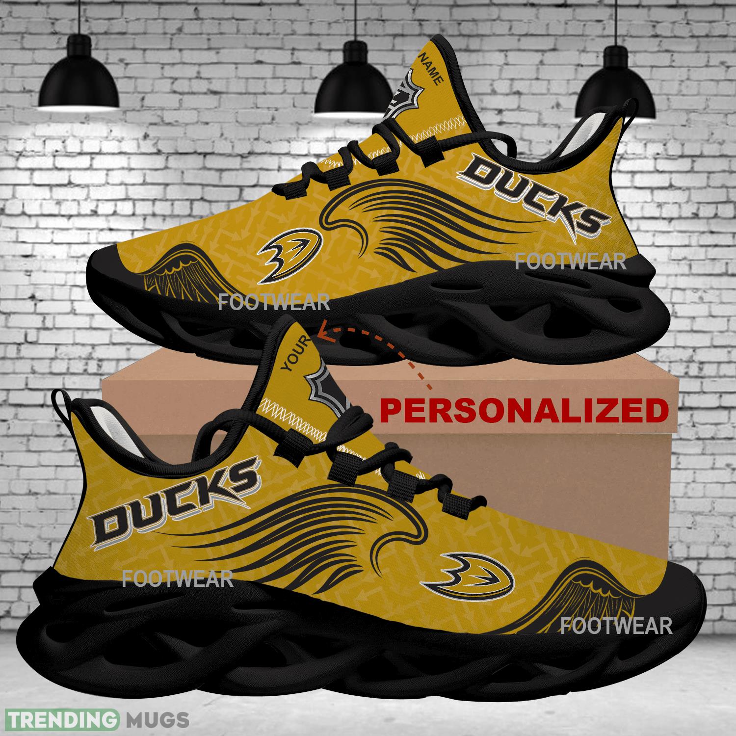 Personalized Anaheim Ducks New Wings Arrow Pattern Max Soul Shoes Sport Sneaker Insignia Max Soul Personalized Anaheim Ducks New Wings Arrow Pattern Max Soul Shoes Sport Sneaker Insignia Max Soul