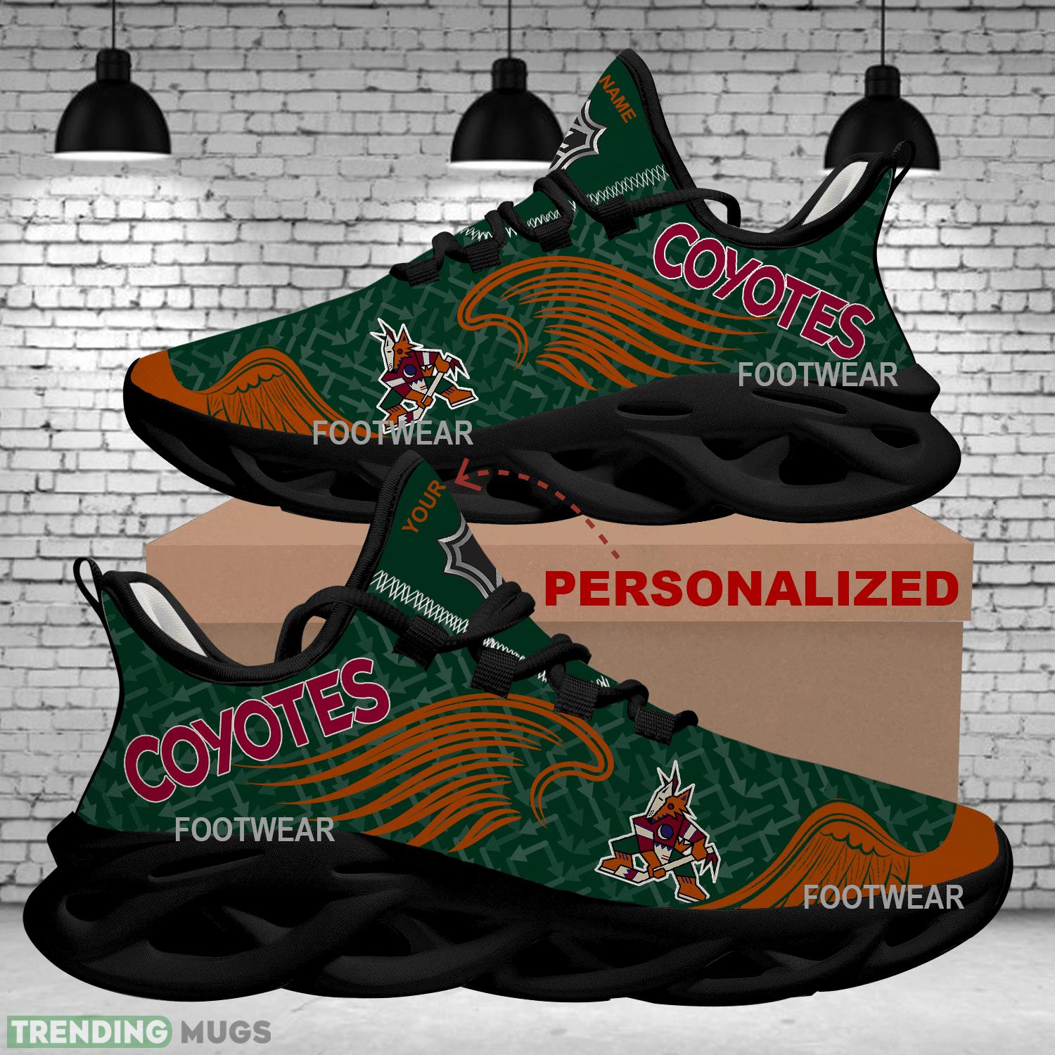 Personalized Arizona Coyotes New Wings Arrow Pattern Max Soul Shoes Chunky Sneaker Trademark Max Soul Personalized Arizona Coyotes New Wings Arrow Pattern Max Soul Shoes Chunky Sneaker Trademark Max Soul