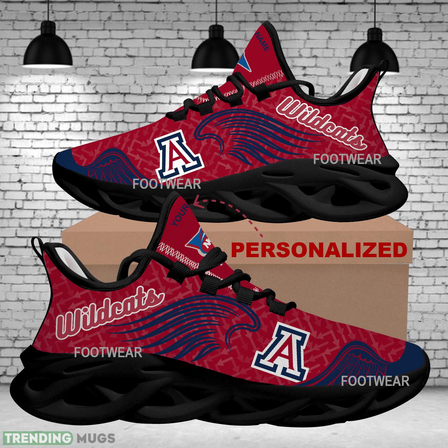 Personalized Arizona Wildcats New Wings Arrow Pattern Max Soul Shoes Chunky Sneaker Detail Max Soul Personalized Arizona Wildcats New Wings Arrow Pattern Max Soul Shoes Chunky Sneaker Detail Max Soul
