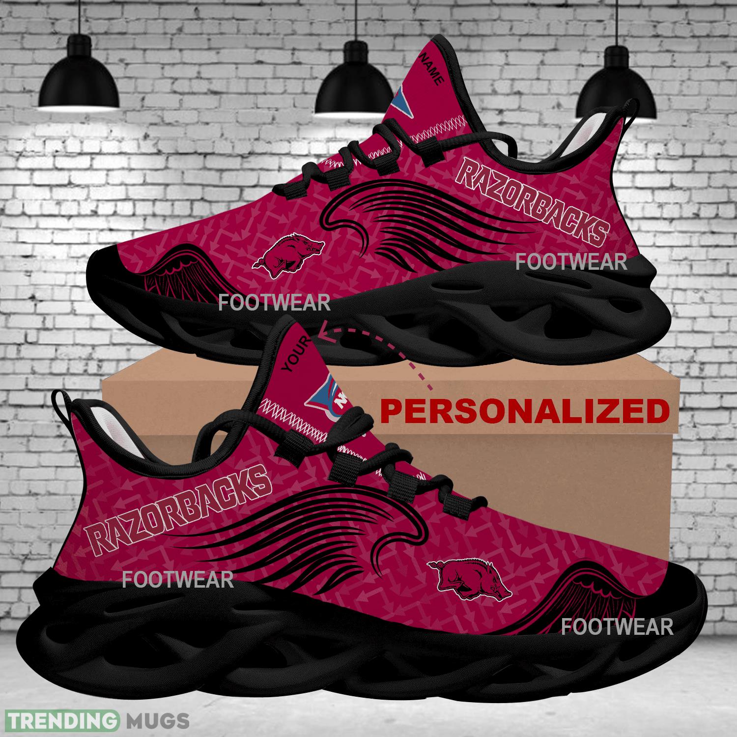 Personalized Arkansas Razorbacks New Wings Arrow Pattern Max Soul Shoes Running Sneaker Creative Max Soul Personalized Arkansas Razorbacks New Wings Arrow Pattern Max Soul Shoes Running Sneaker Creative Max Soul
