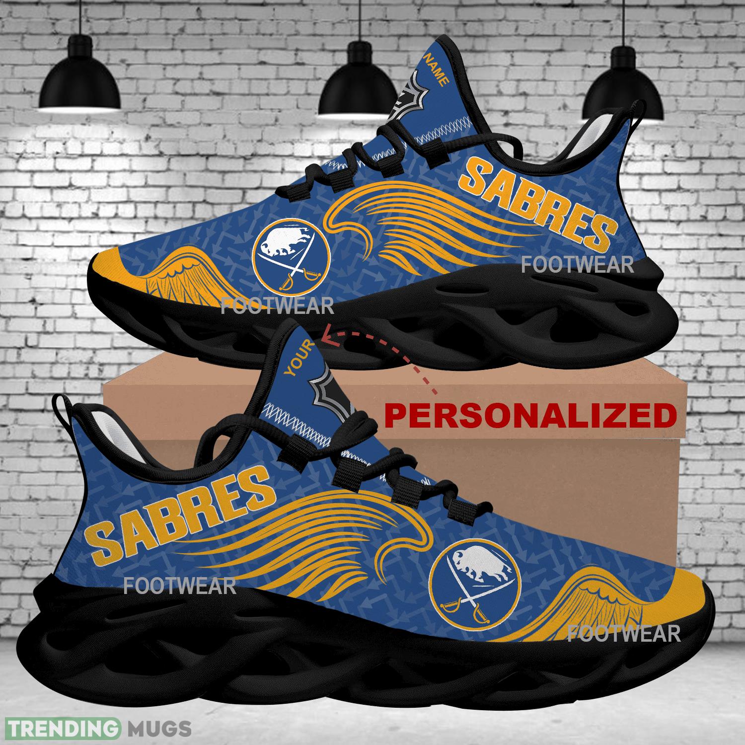 Personalized Buffalo Sabres New Wings Arrow Pattern Max Soul Shoes Sport Sneaker Recognizable Max Soul Personalized Buffalo Sabres New Wings Arrow Pattern Max Soul Shoes Sport Sneaker Recognizable Max Soul