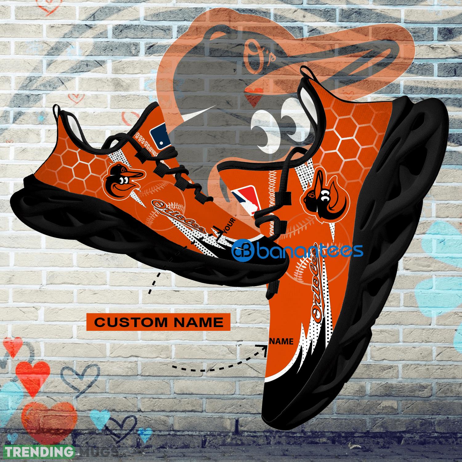Personalized MLB Baltimore Orioles Hexagonal Pattern Max Soul Shoes New Gift Sports Sneakers - Personalized MLB Baltimore Orioles Hexagonal Pattern Max Soul Shoes Photo 1 Personalized MLB Baltimore Orioles Hexagonal Pattern Max Soul Shoes New Gift Sports Sneakers - Personalized MLB Baltimore Orioles Hexagonal Pattern Max Soul Shoes Photo 1