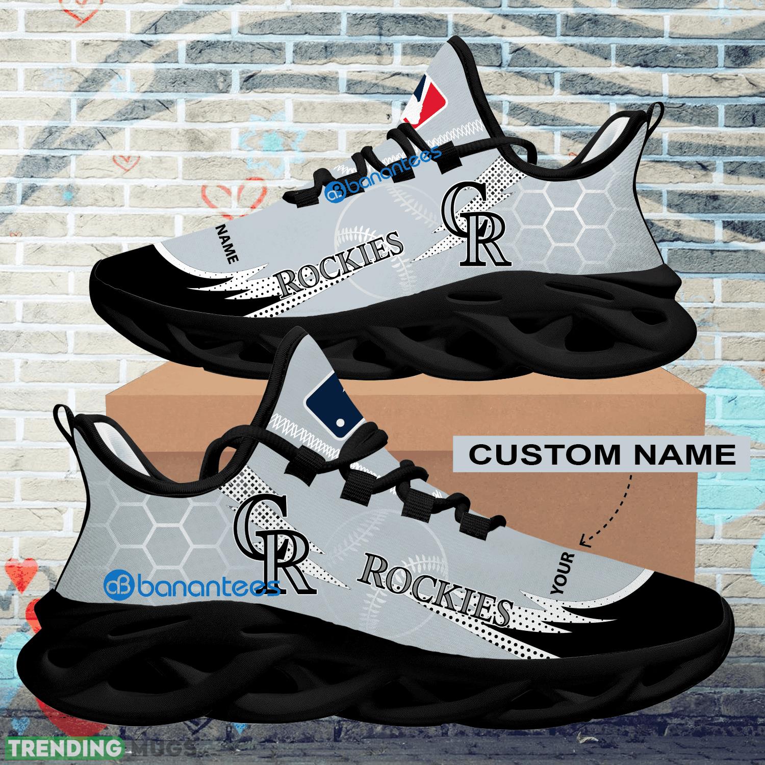 Personalized MLB Colorado Rockies Hexagonal Pattern Max Soul Shoes New Gift Sports Sneakers Max Soul Personalized MLB Colorado Rockies Hexagonal Pattern Max Soul Shoes New Gift Sports Sneakers Max Soul