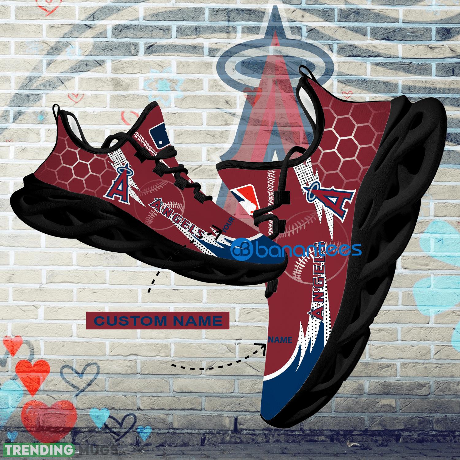 Personalized MLB Los Angeles Angels Hexagonal Pattern Max Soul Shoes New Gift Sports Sneakers - Personalized MLB Los Angeles Angels Hexagonal Pattern Max Soul Shoes Photo 1 Personalized MLB Los Angeles Angels Hexagonal Pattern Max Soul Shoes New Gift Sports Sneakers - Personalized MLB Los Angeles Angels Hexagonal Pattern Max Soul Shoes Photo 1