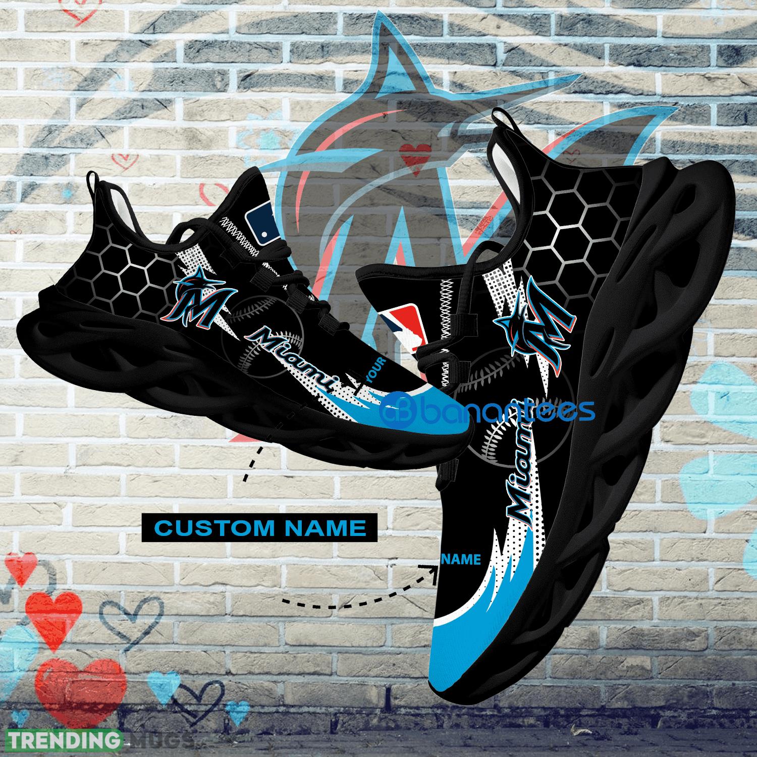 Personalized MLB Miami Marlins Hexagonal Pattern Max Soul Shoes New Gift Sports Sneakers - Personalized MLB Miami Marlins Hexagonal Pattern Max Soul Shoes Photo 1 Personalized MLB Miami Marlins Hexagonal Pattern Max Soul Shoes New Gift Sports Sneakers - Personalized MLB Miami Marlins Hexagonal Pattern Max Soul Shoes Photo 1