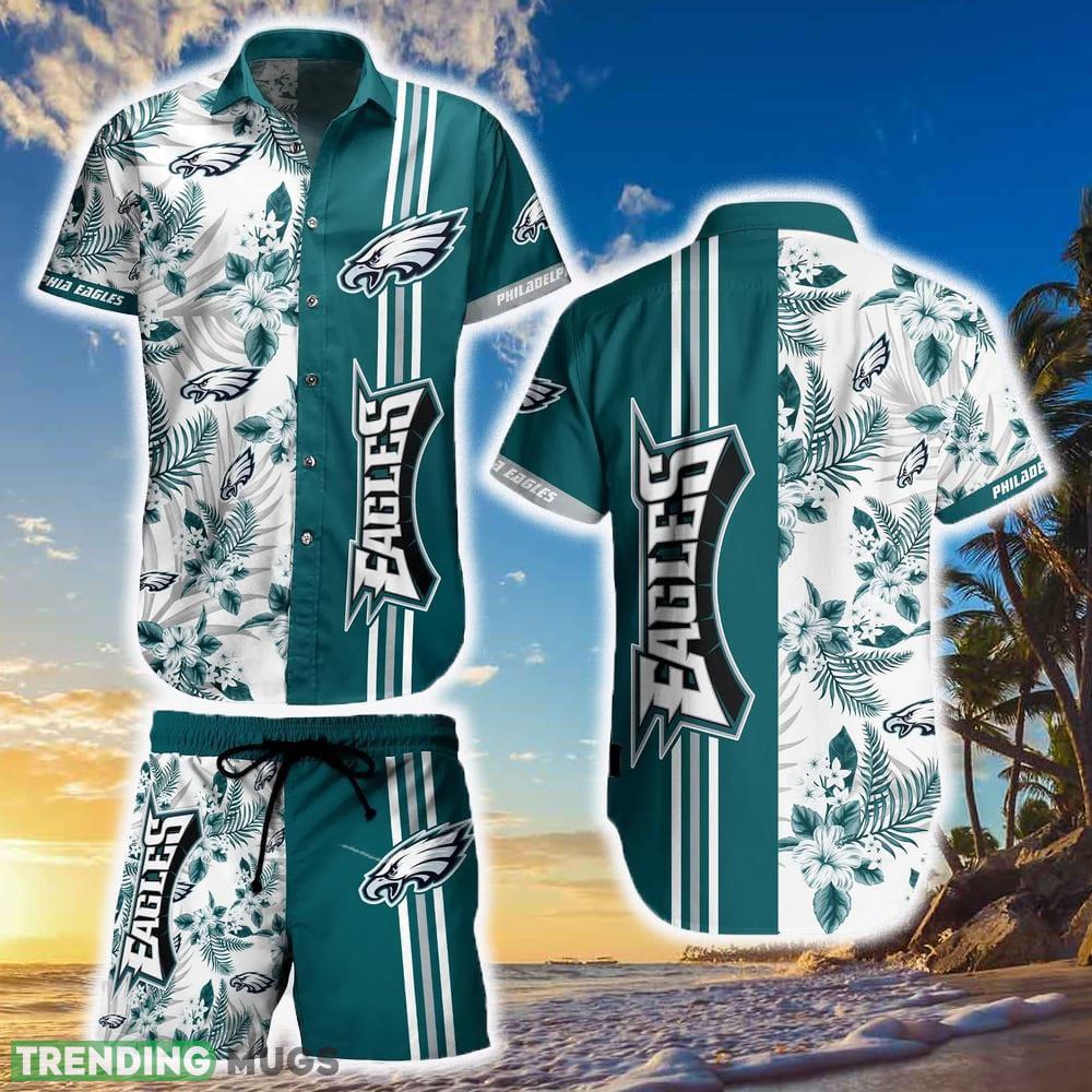 Philadelphia Eagles NFL Tropical Pattern Hawaiian Shirt And Short For Men Women Gift Summer Beach Team Holiday - Philadelphia Eagles NFL Tropical Pattern Hawaiian Shirt And Short For Men Women Gift Summer Beach Team Holiday
