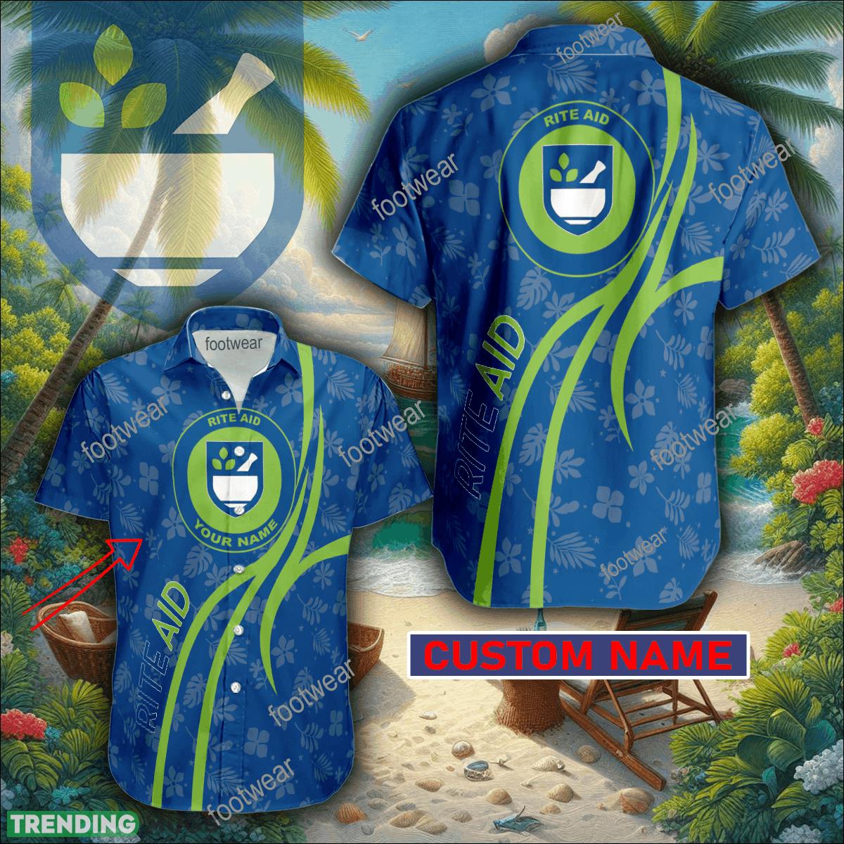 Rite Aid 3D Hawaiian Shirt Logo Brand Custom Name Gift Beach - Rite Aid 3D Hawaiian Shirt Logo Brand Custom Name Gift Beach