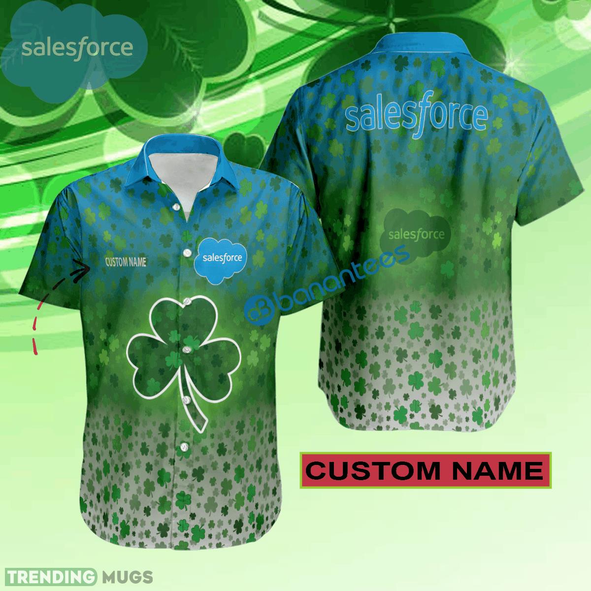 Salesforce Hawaiian Shirt Logo Brand Design Patrick Day Custom Name - Salesforce Hawaiian Shirt Logo Brand Design Patrick Day Custom Name Salesforce Hawaiian Shirt Logo Brand Design Patrick Day Custom Name - Salesforce Hawaiian Shirt Logo Brand Design Patrick Day Custom Name