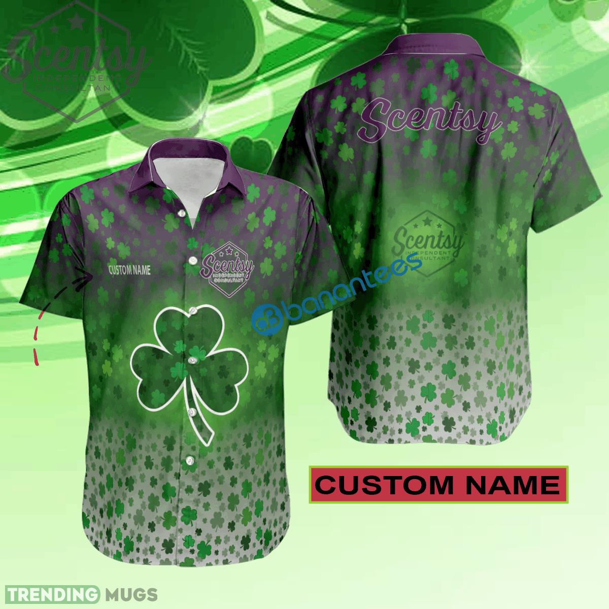 Scentsy Hawaiian Shirt Logo Brand Design Patrick Day Custom Name - Scentsy Hawaiian Shirt Logo Brand Design Patrick Day Custom Name
