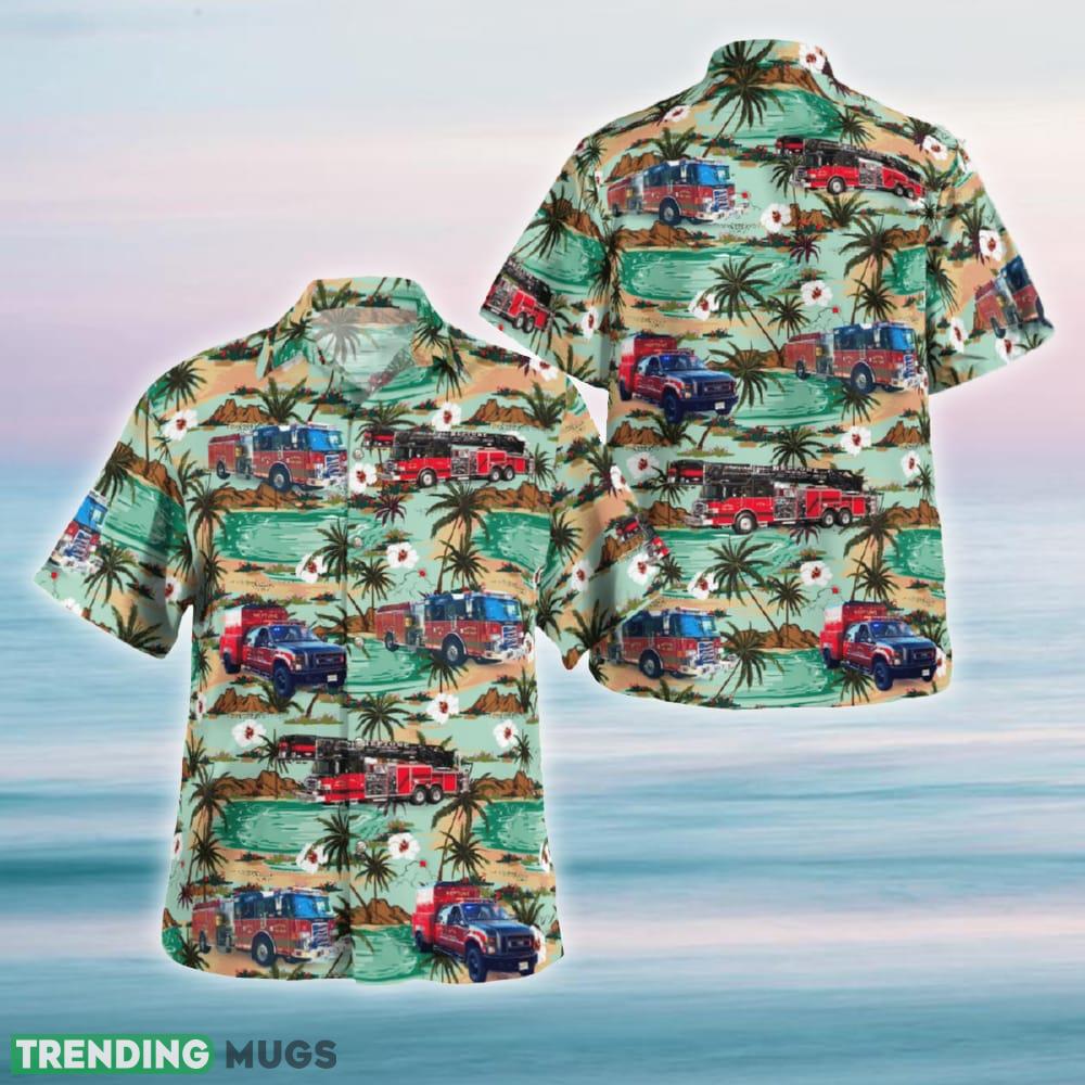 Unexcelled Fire Co. Neptune Fire Dept Hawaiian Shirt - Unexcelled Fire Co. Neptune Fire Dept Hawaiian Shirt