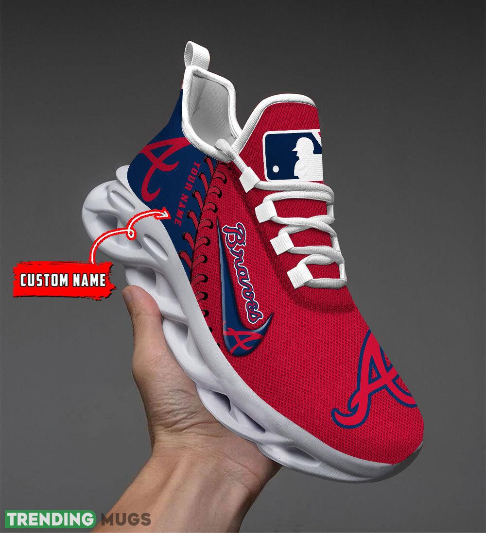 Atlanta Braves MLB Max Soul Shoes Custom Name Gift Running Sport Shoes For Fans - Atlanta Braves MLB Max Soul Shoes Custom Name_1 Atlanta Braves MLB Max Soul Shoes Custom Name Gift Running Sport Shoes For Fans - Atlanta Braves MLB Max Soul Shoes Custom Name_1