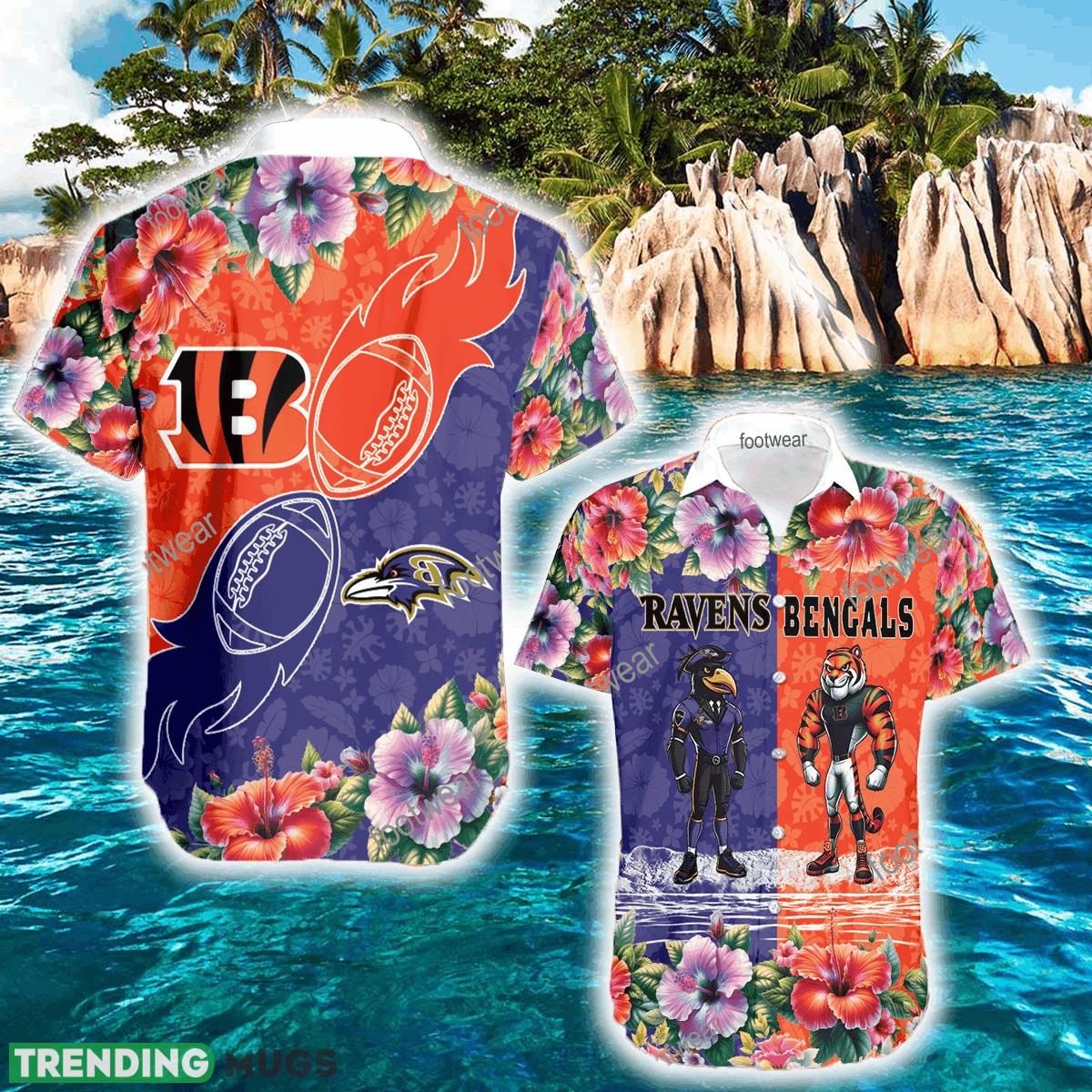 Baltimore Ravens VS Cincinnati Bengals Handmade Logo 3D Hawaiian Shirt For Summer - Baltimore Ravens VS Cincinnati Bengals Handmade Logo 3D Hawaiian Shirt For Summer Baltimore Ravens VS Cincinnati Bengals Handmade Logo 3D Hawaiian Shirt For Summer - Baltimore Ravens VS Cincinnati Bengals Handmade Logo 3D Hawaiian Shirt For Summer