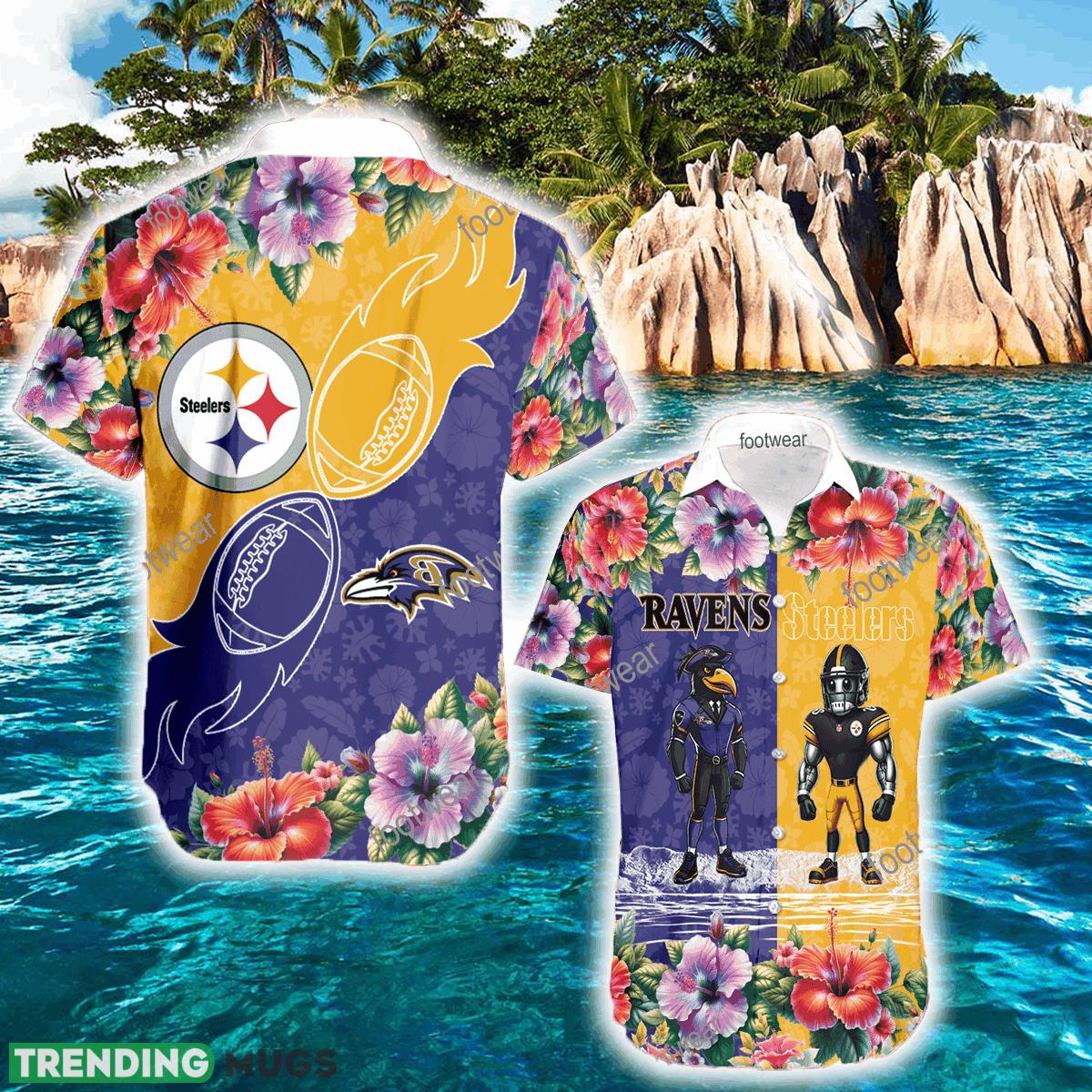 Baltimore Ravens VS Pittsburgh Steelers Limited Edition Logo All Over Print Hawaiian Shirt For Summer - Baltimore Ravens VS Pittsburgh Steelers Limited Edition Logo All Over Print Hawaiian Shirt For Summer Baltimore Ravens VS Pittsburgh Steelers Limited Edition Logo All Over Print Hawaiian Shirt For Summer - Baltimore Ravens VS Pittsburgh Steelers Limited Edition Logo All Over Print Hawaiian Shirt For Summer