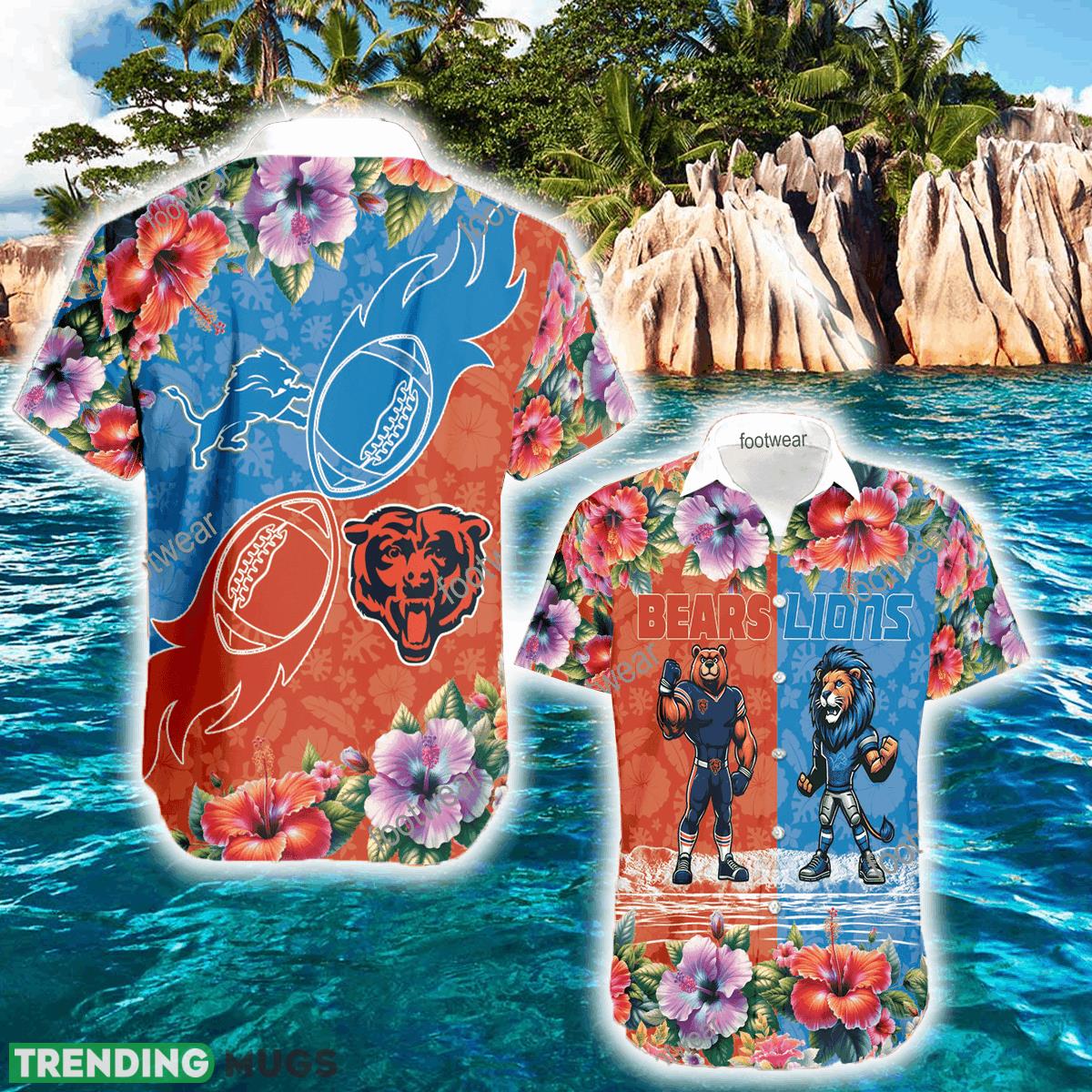 Chicago Bears VS Detroit Lions Resort Logo All Over Print Hawaiian Shirt For Men And Women - Chicago Bears VS Detroit Lions Resort Logo All Over Print Hawaiian Shirt For Men And Women Chicago Bears VS Detroit Lions Resort Logo All Over Print Hawaiian Shirt For Men And Women - Chicago Bears VS Detroit Lions Resort Logo All Over Print Hawaiian Shirt For Men And Women