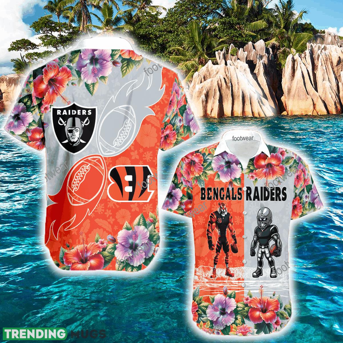 Cincinnati Bengals VS Las Vegas Raiders Colorful Aloha Hawaiian Shirt Gift For Fans - Cincinnati Bengals VS Las Vegas Raiders Colorful Aloha Hawaiian Shirt Gift For Fans Cincinnati Bengals VS Las Vegas Raiders Colorful Aloha Hawaiian Shirt Gift For Fans - Cincinnati Bengals VS Las Vegas Raiders Colorful Aloha Hawaiian Shirt Gift For Fans