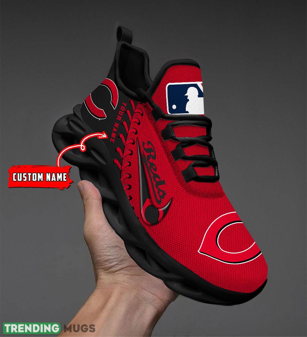 Cincinnati Reds MLB Max Soul Shoes Custom Name Gift Running Sport Shoes For Fans Max Soul Cincinnati Reds MLB Max Soul Shoes Custom Name Gift Running Sport Shoes For Fans Max Soul