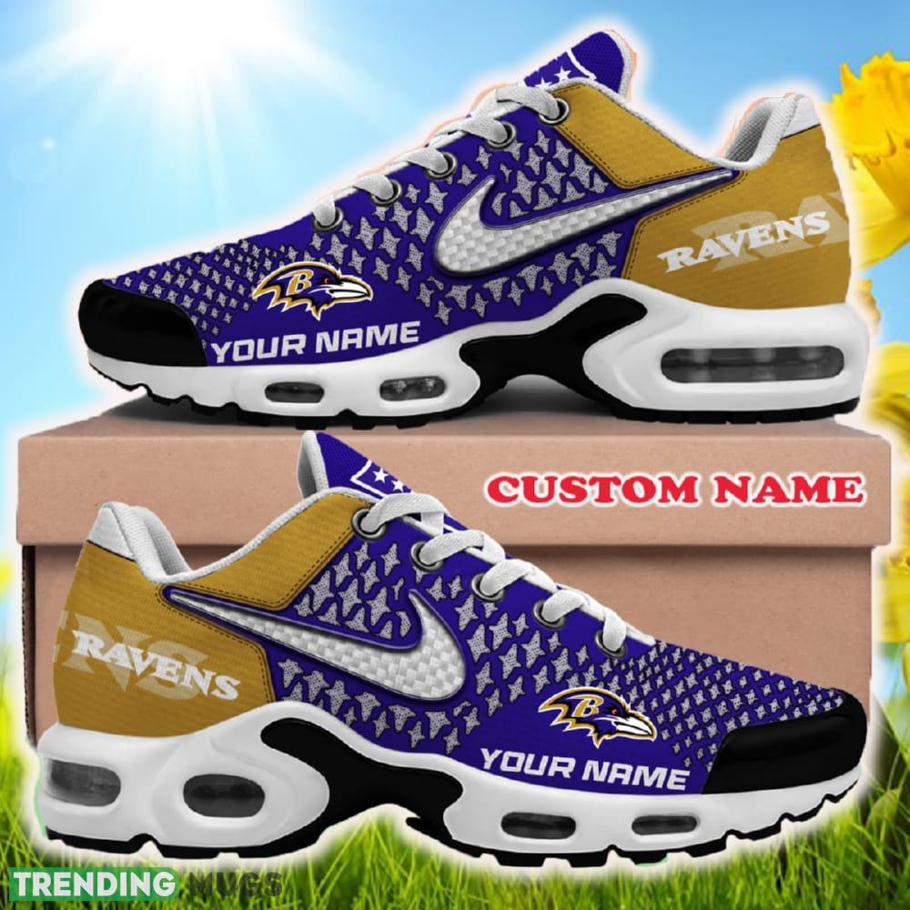 Custom Name Baltimore Ravens NFL Air Cushion Sports Shoes Handmade New Sneakers For Men Women Gift Shoes & Sneaker Custom Name Baltimore Ravens NFL Air Cushion Sports Shoes Handmade New Sneakers For Men Women Gift Shoes & Sneaker