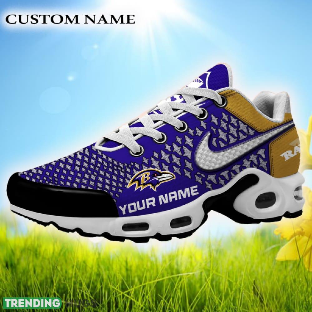 Custom Name Baltimore Ravens NFL Air Cushion Sports Shoes Handmade New Sneakers For Men Women Gift - Baltimore Ravens NFL Personalized Air Cushion Shoes_1 Custom Name Baltimore Ravens NFL Air Cushion Sports Shoes Handmade New Sneakers For Men Women Gift - Baltimore Ravens NFL Personalized Air Cushion Shoes_1