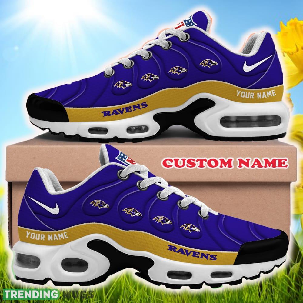 Custom Name Baltimore Ravens NFL Air Cushion Sports Shoes Modern New Sneakers For Men Women Gift Shoes & Sneaker Custom Name Baltimore Ravens NFL Air Cushion Sports Shoes Modern New Sneakers For Men Women Gift Shoes & Sneaker
