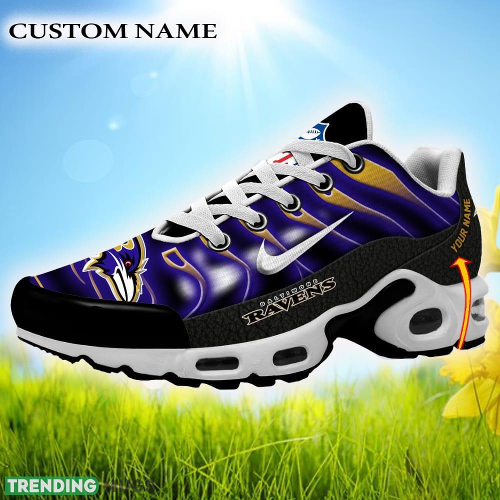 Custom Name Baltimore Ravens NFL Teams Air Cushion Sports Shoes Traditional New Sneakers For Men Women Gift - Baltimore Ravens NFL Air Cushion Sports Shoes_1 Custom Name Baltimore Ravens NFL Teams Air Cushion Sports Shoes Traditional New Sneakers For Men Women Gift - Baltimore Ravens NFL Air Cushion Sports Shoes_1